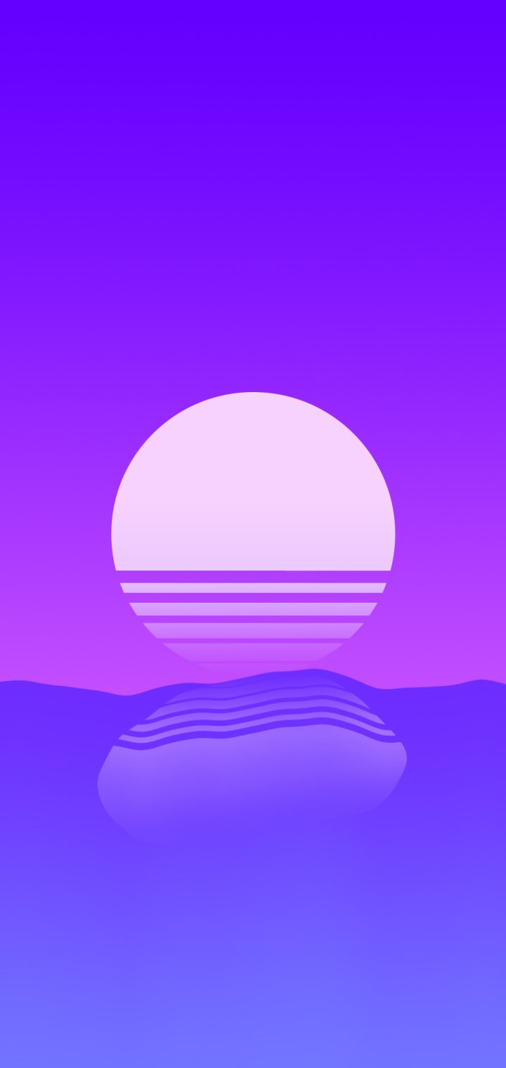 Minimalist Sunset Artistic Retro Wave