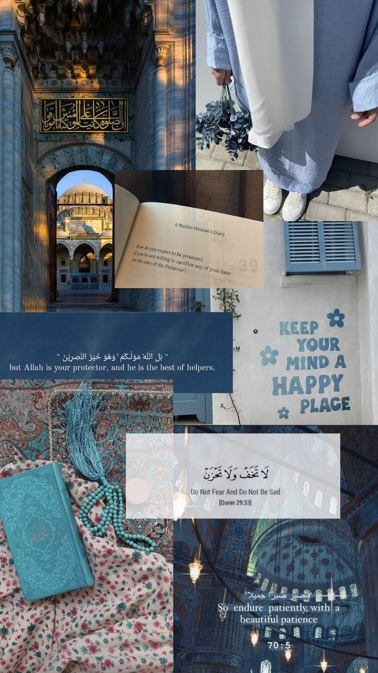 Blue Aesthetic Islamic iPhone Wallpaper