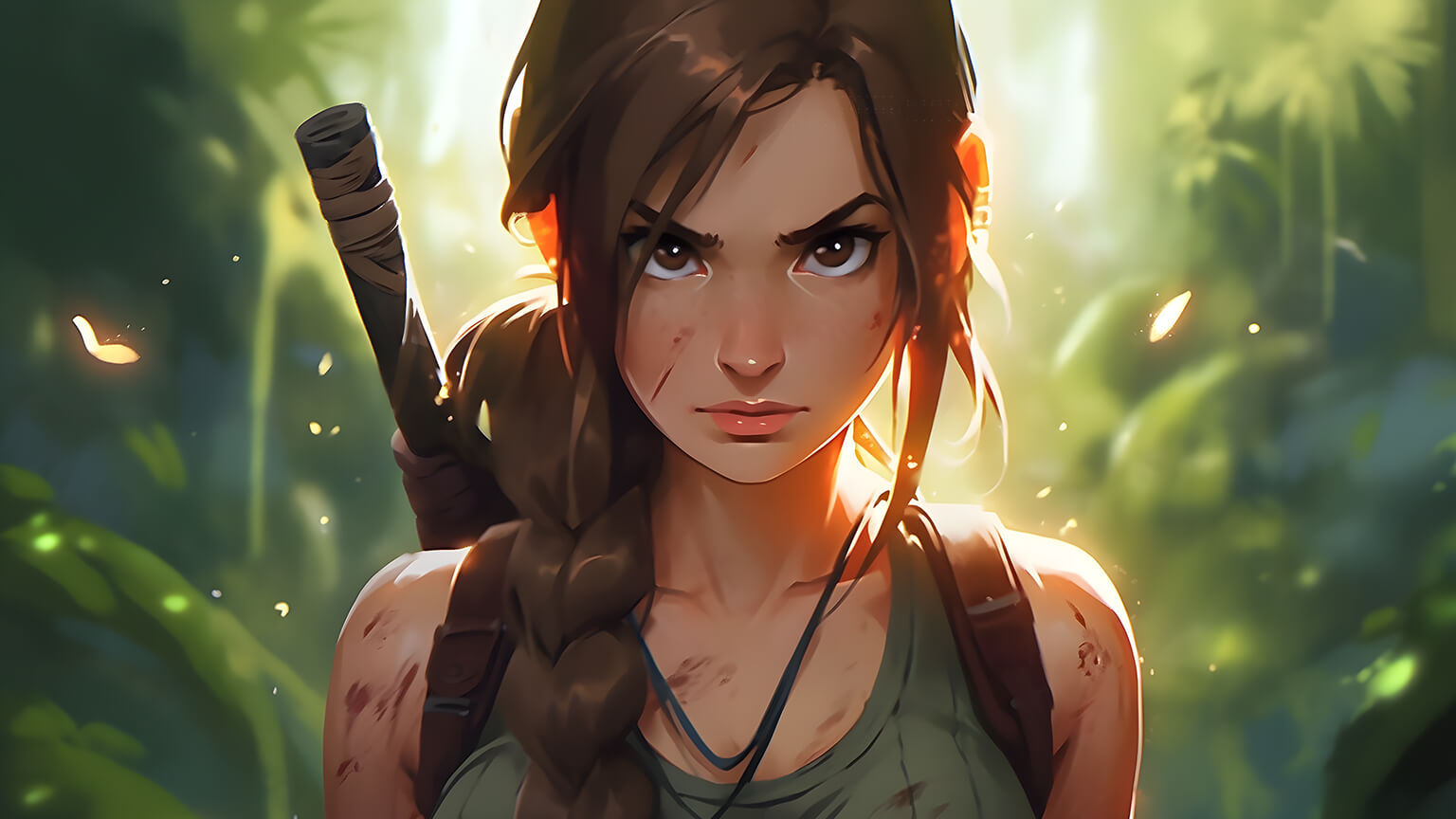 Aesthetic Lara Croft Desktop Wallpaper