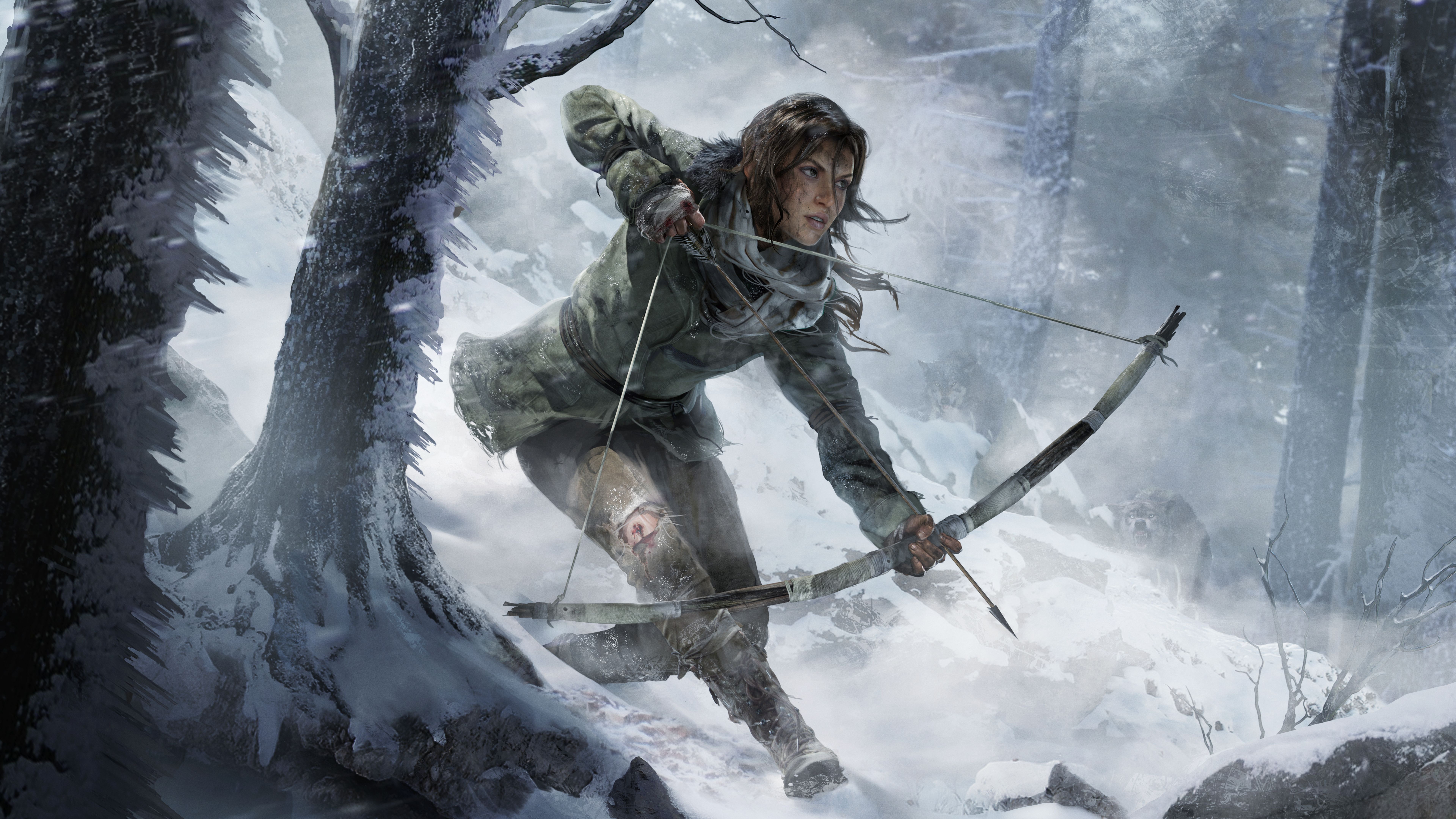 Wallpaper Tomb Raider, Snow, Lara croft