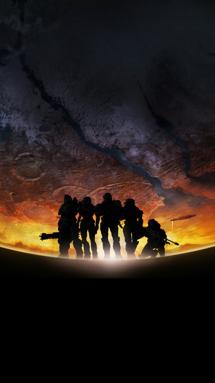 wallpaper 750x1334 halo, soldiers