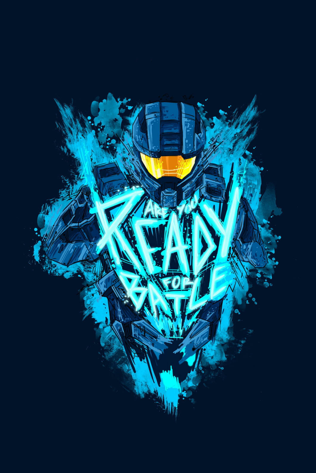 Blue Halo Soldier iPhone 4s Wallpaper