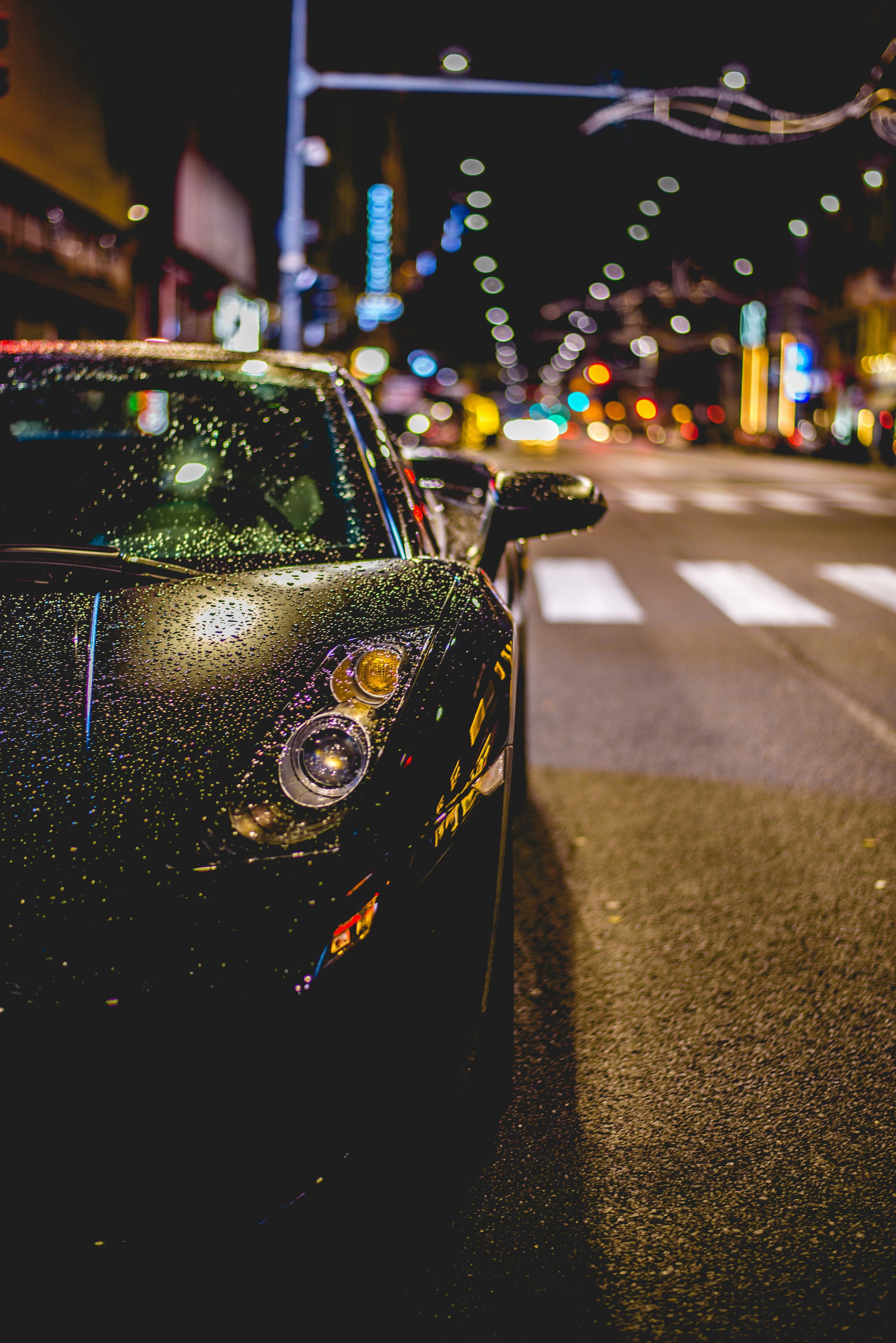 Car In Rain Picture. Download Free