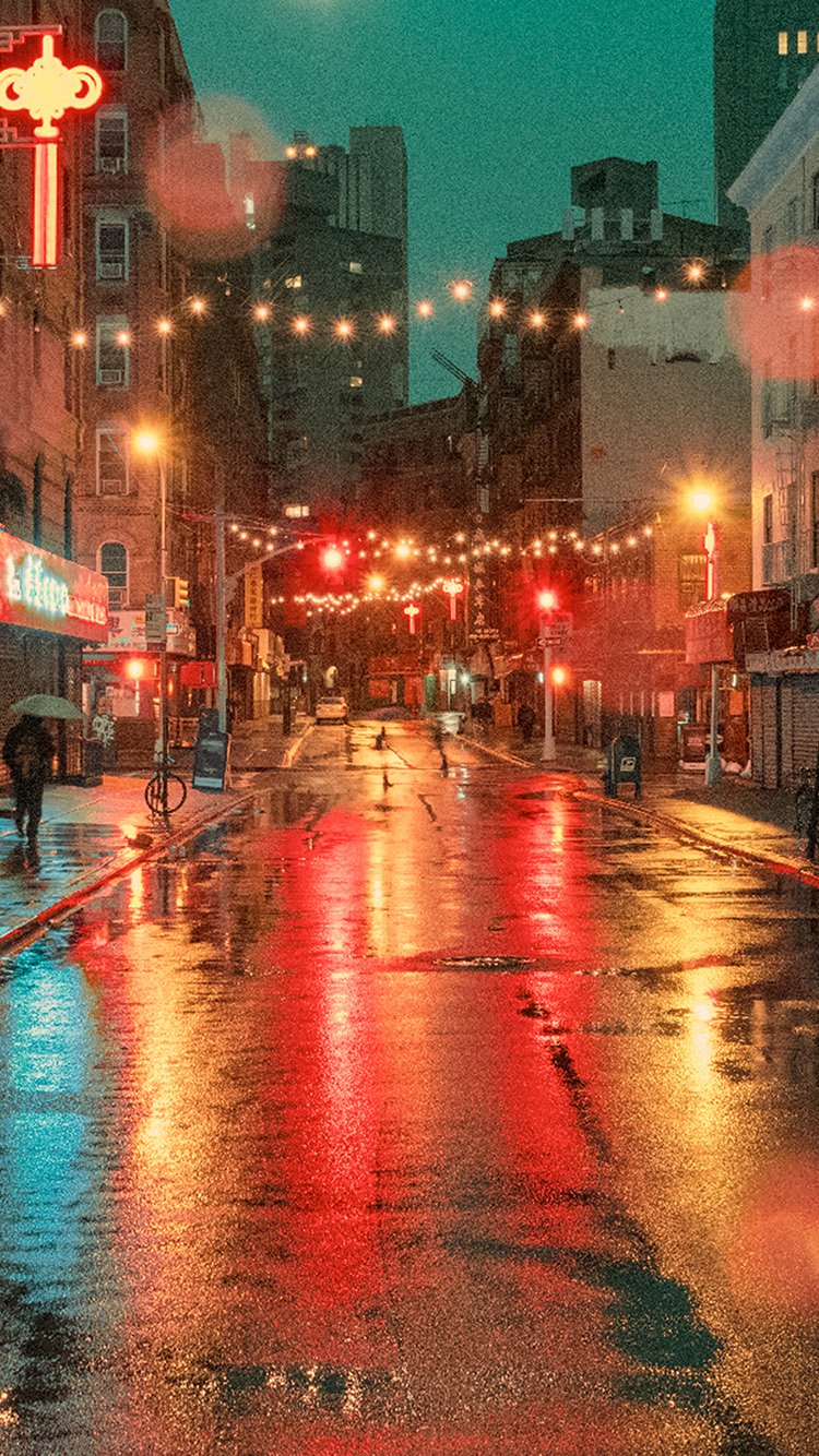 Nature Street City Light Red Rain