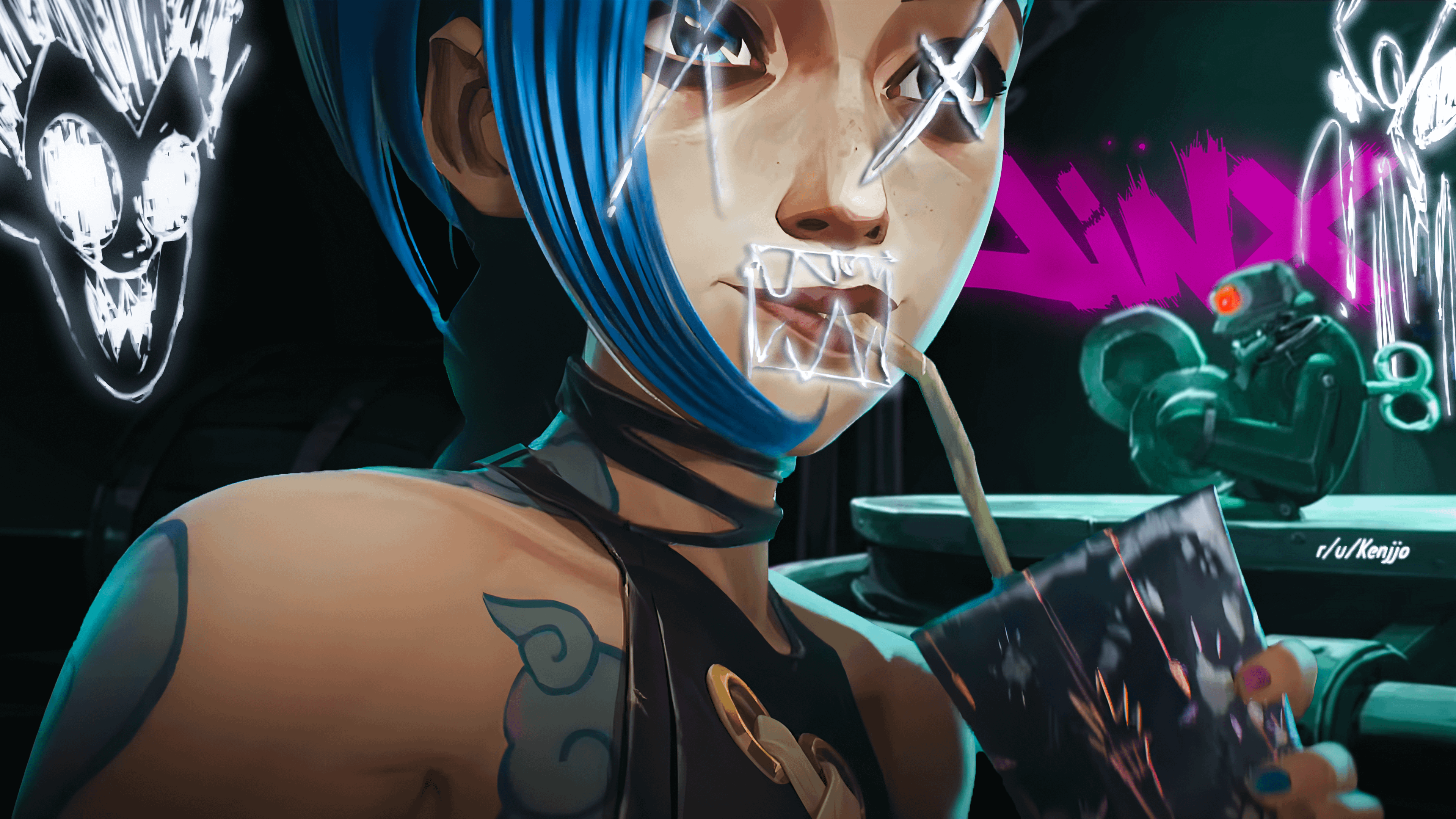 no spoilers Jinx Wallpaper 4K, 2