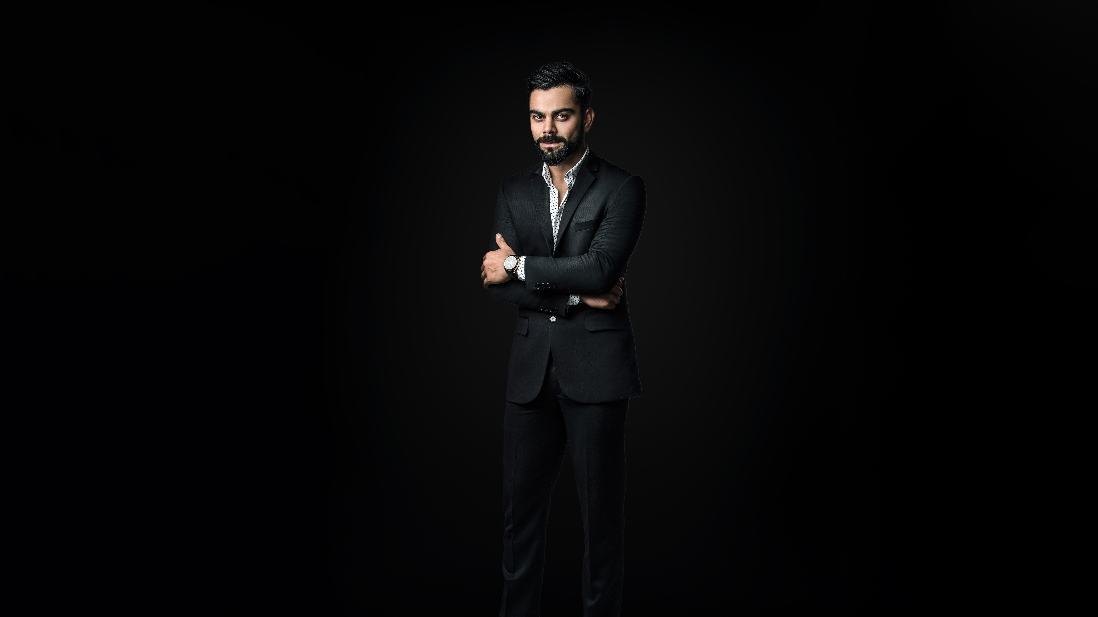 Virat Kohli Wallpaper 4K, Black background
