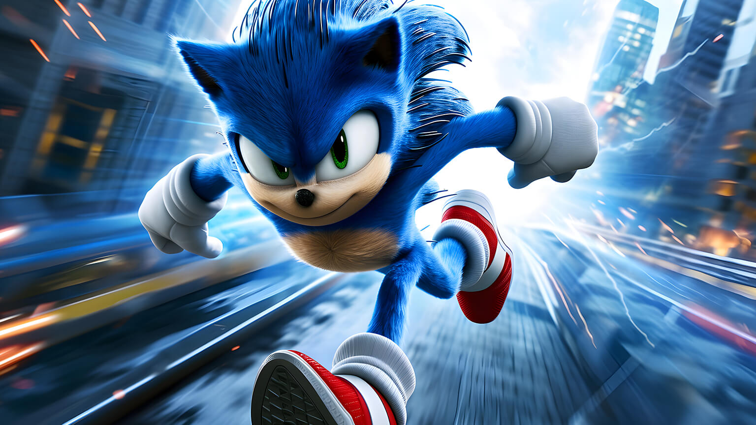 Running Sonic Desktop Wallpaper