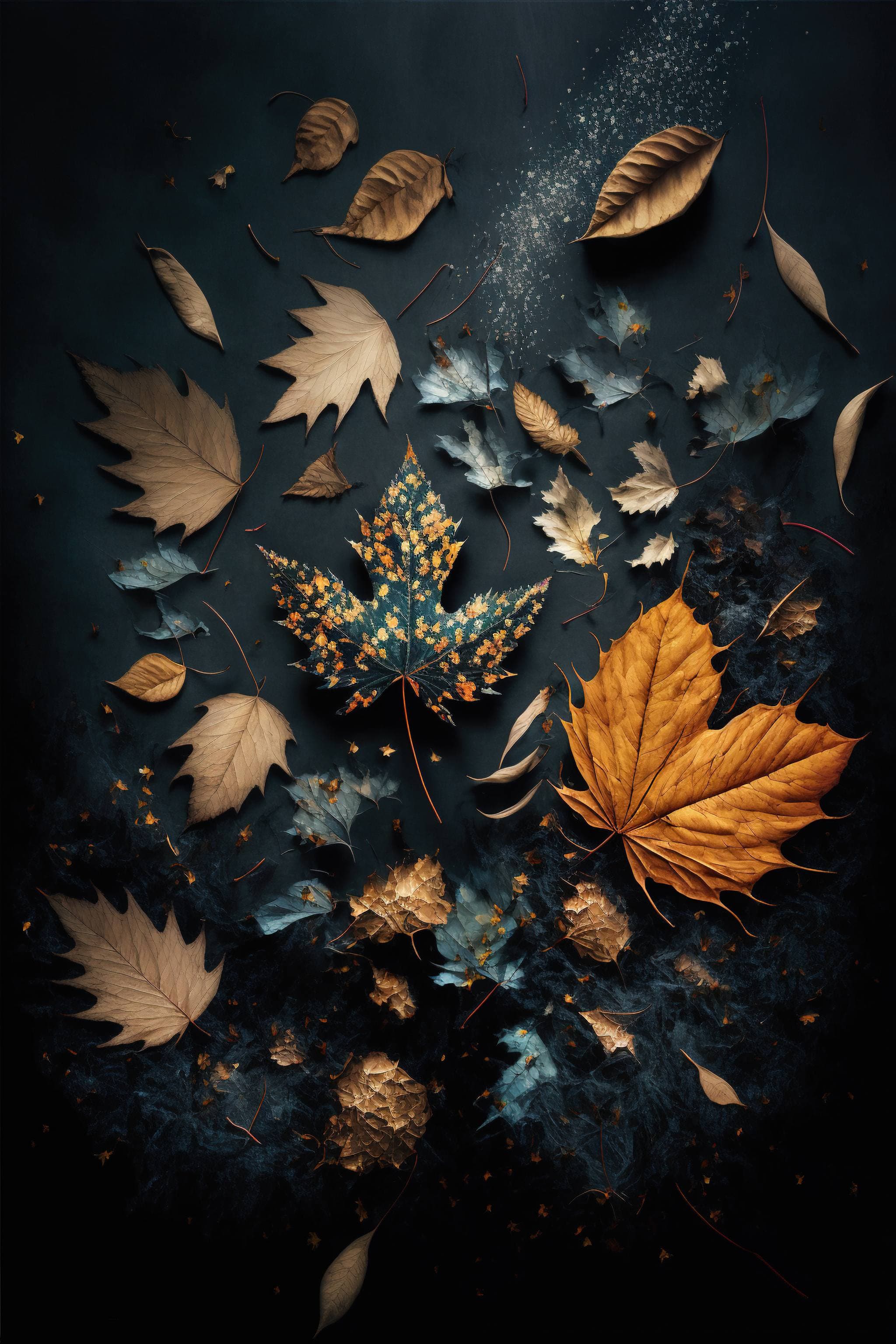 Fall leaves phone wallpaper