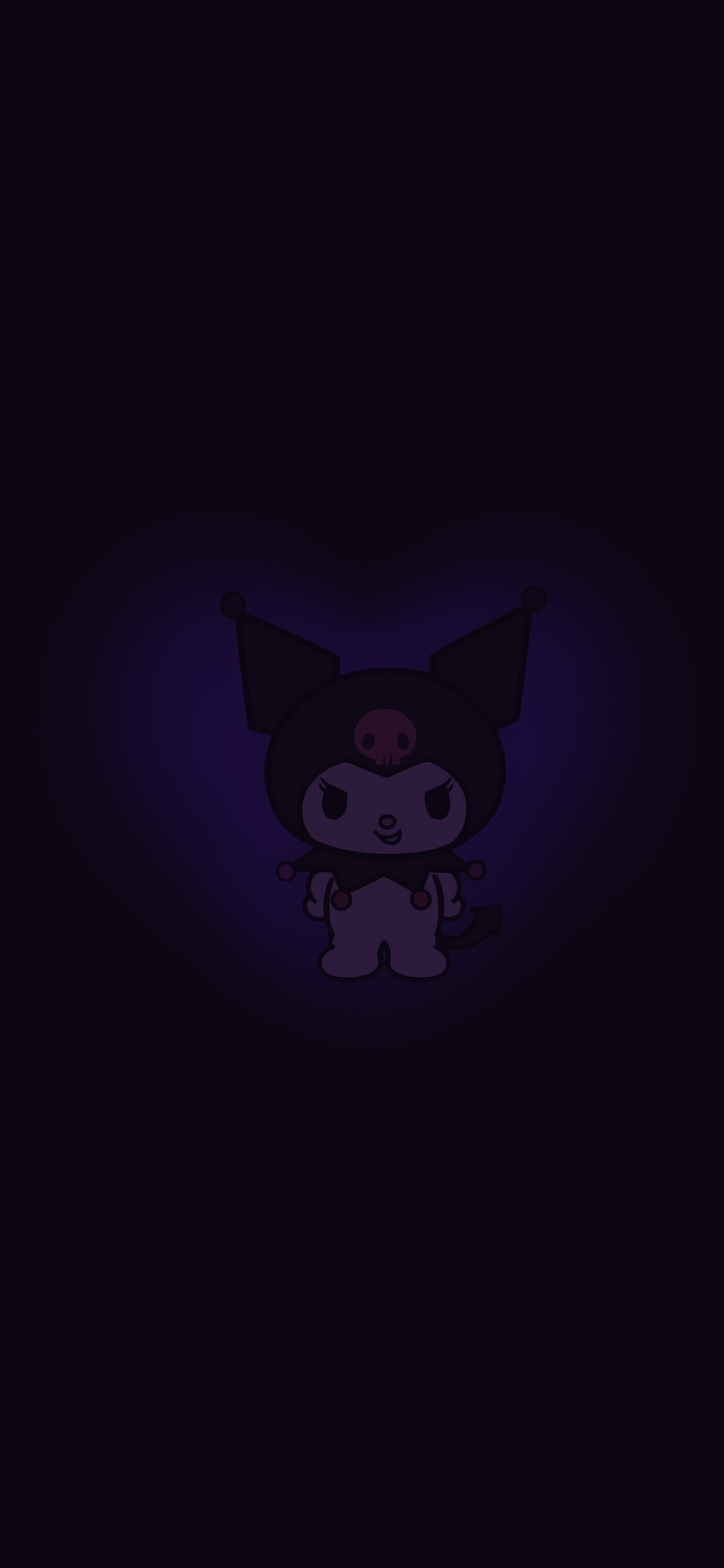 Kuromi Cute Dark Theme Wallpaper Sanrio Wallpaper HD