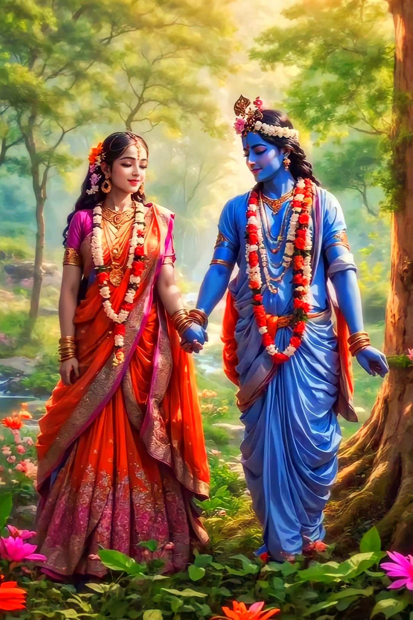 Radha Krishna HD Wallpaper 4k, Radha