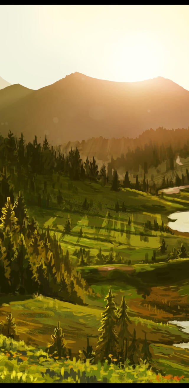 Wallpaper, Digital Forest 4k