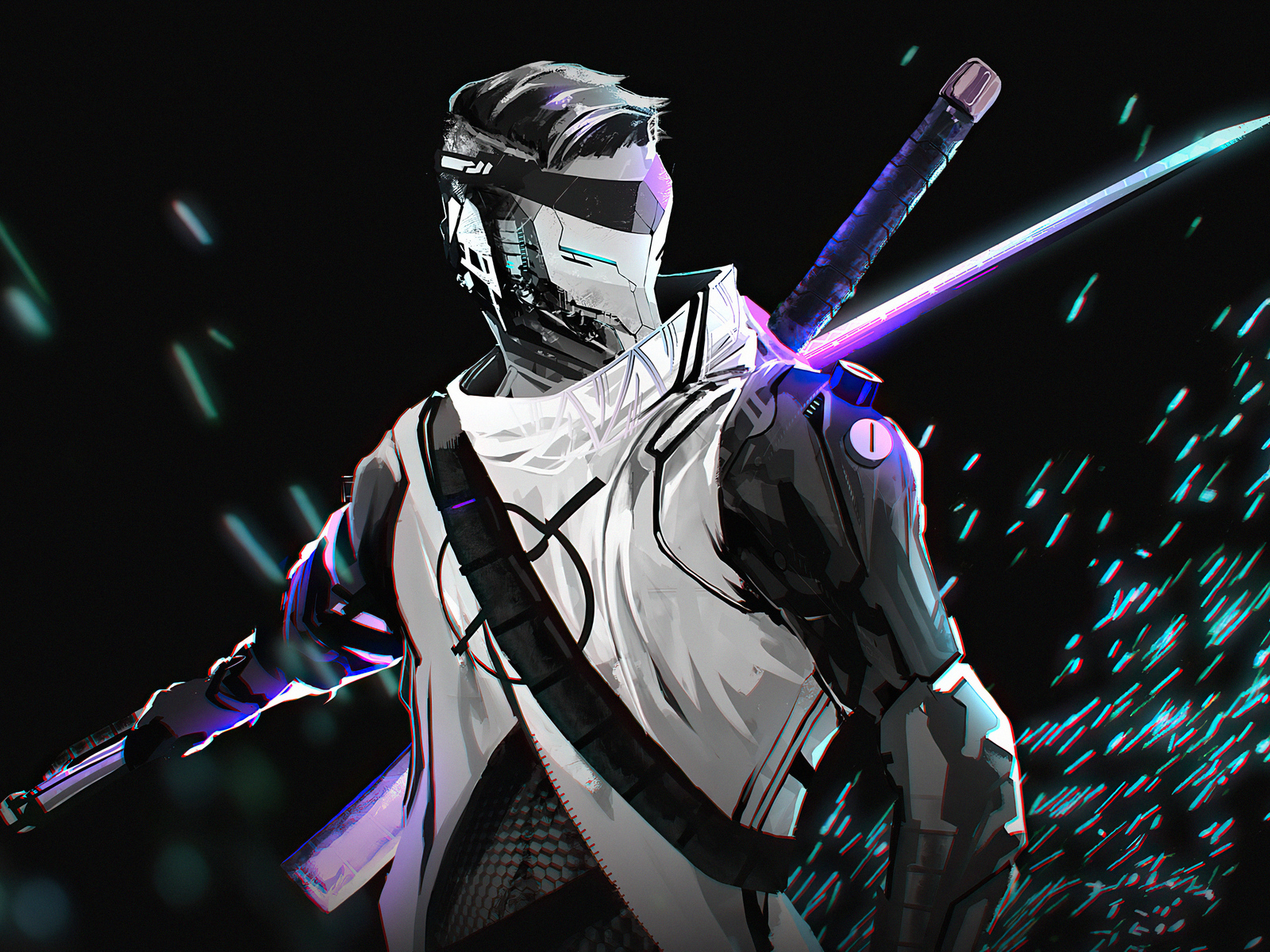 White Ninja Demon 4k