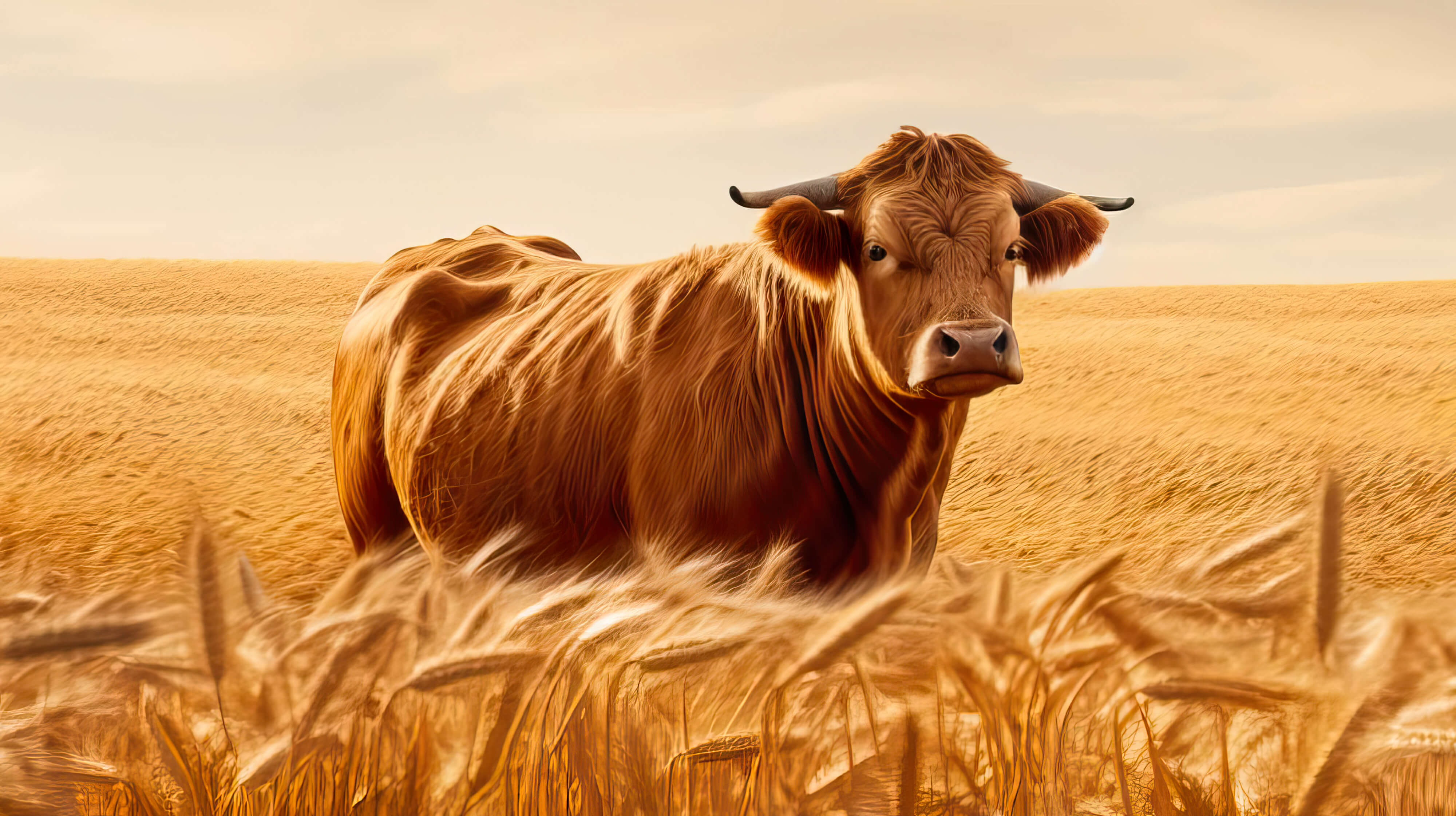 4k Brown Cow Wallpaper For Free
