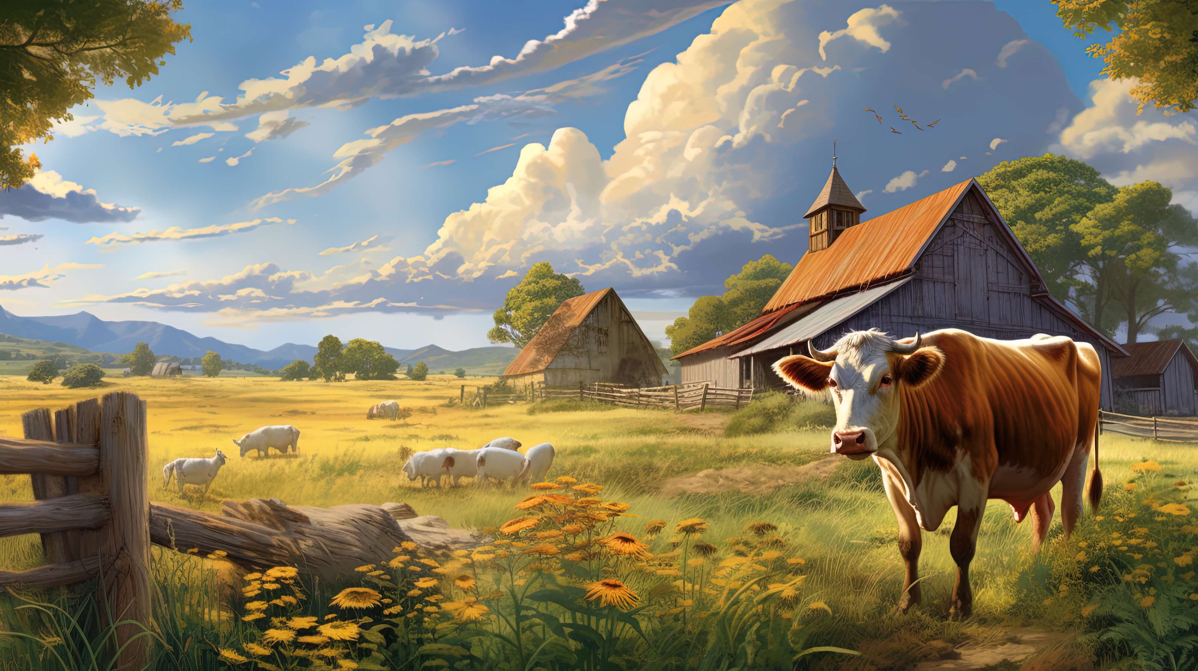 4k Brown Cow Wallpaper For Free