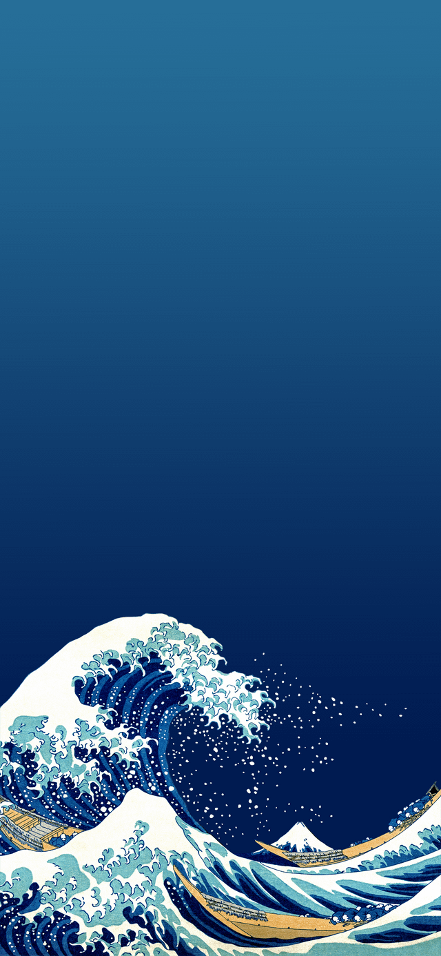 The Great Wave off Kanagawa, gradient