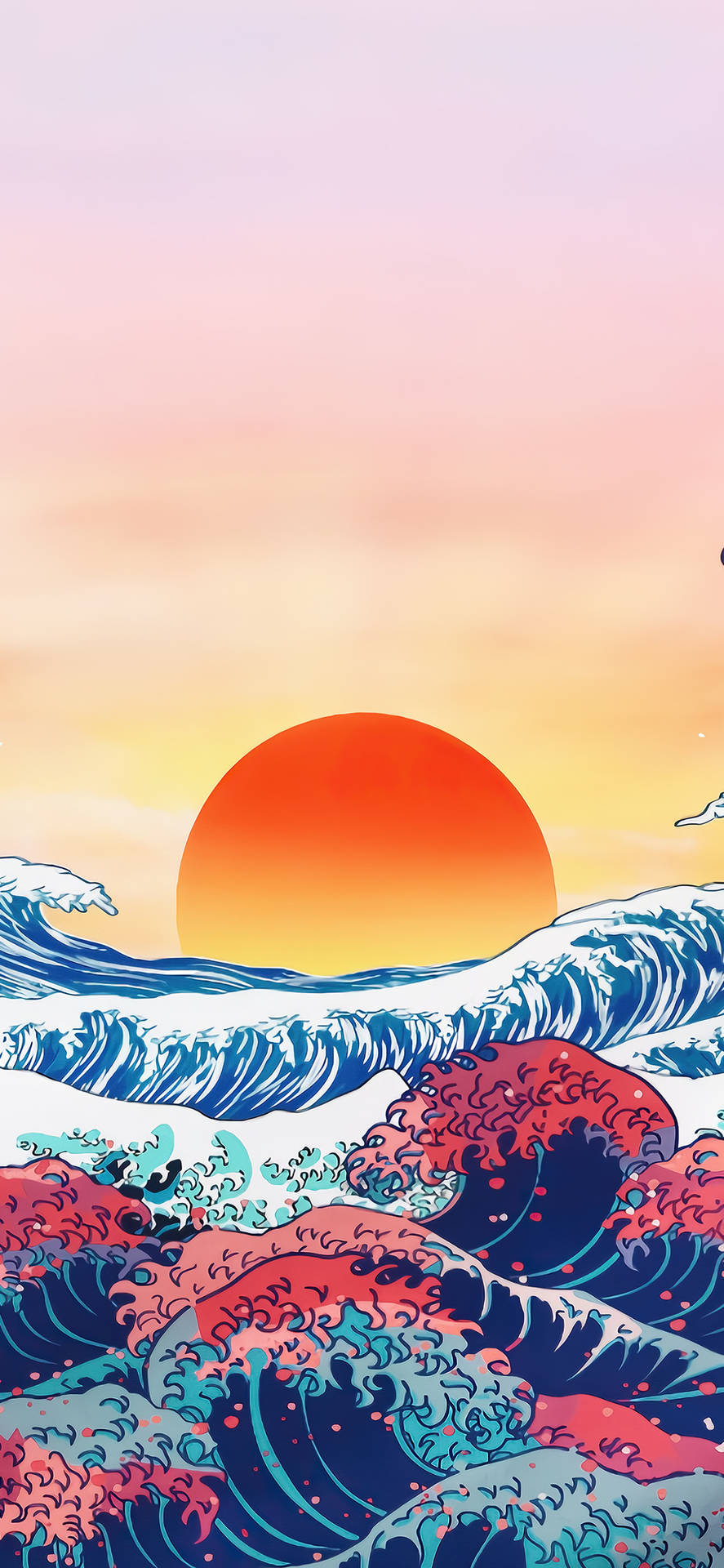 Download free The Great Wave Sunset