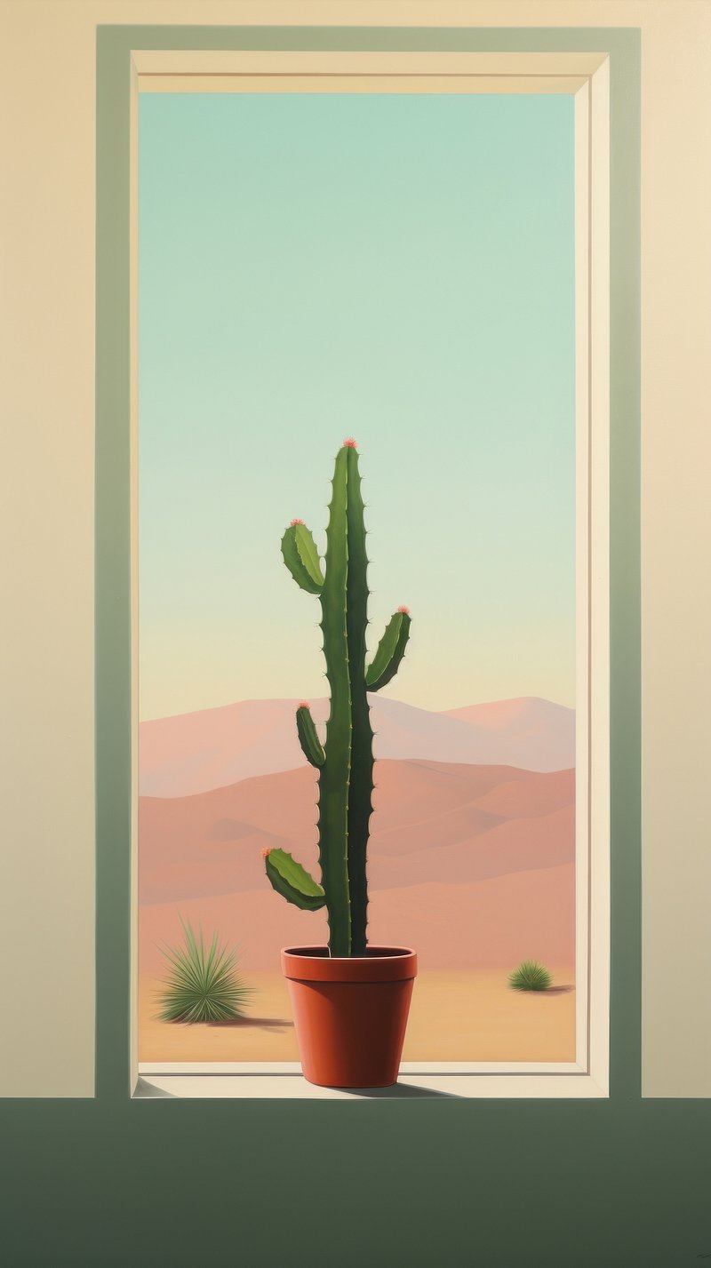 Cactus Aesthetic Wallpaper Image