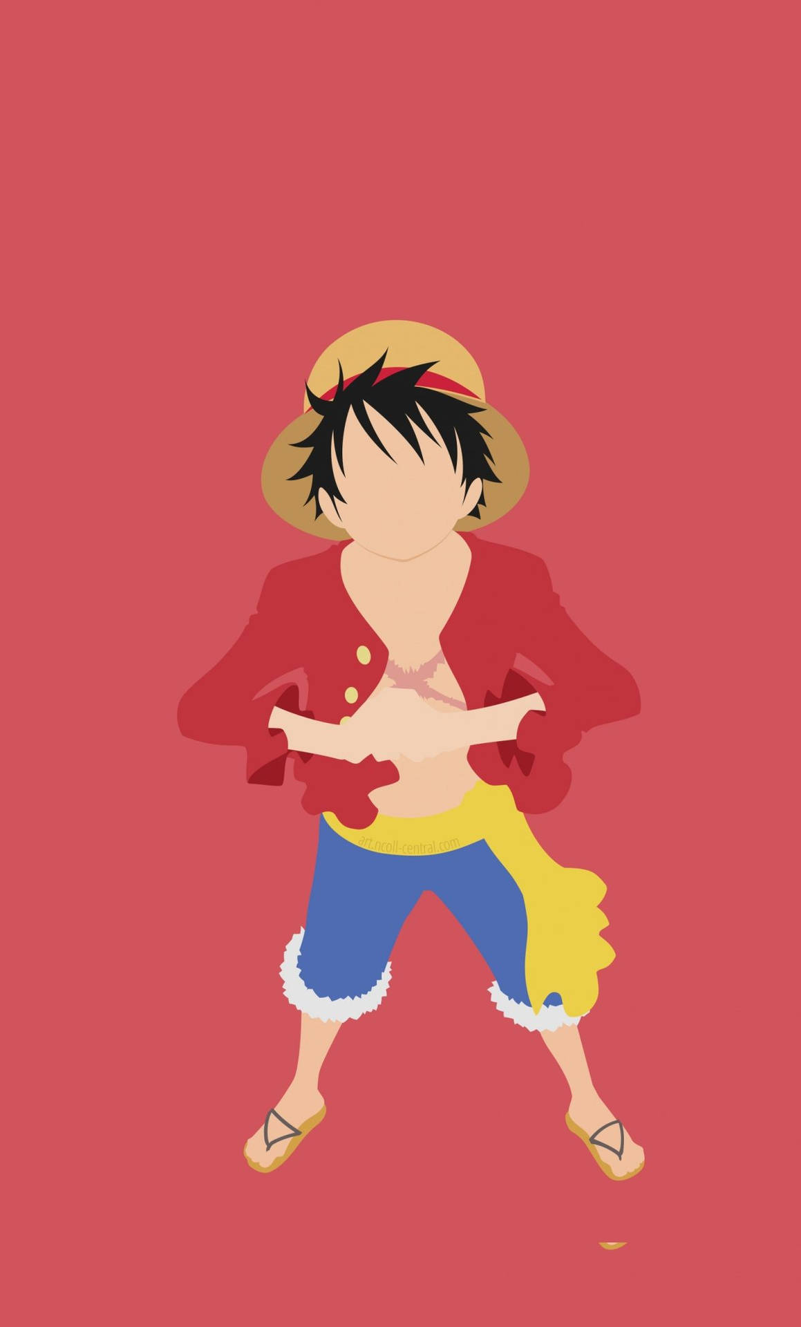 One Piece Phone Minimalist Luffy