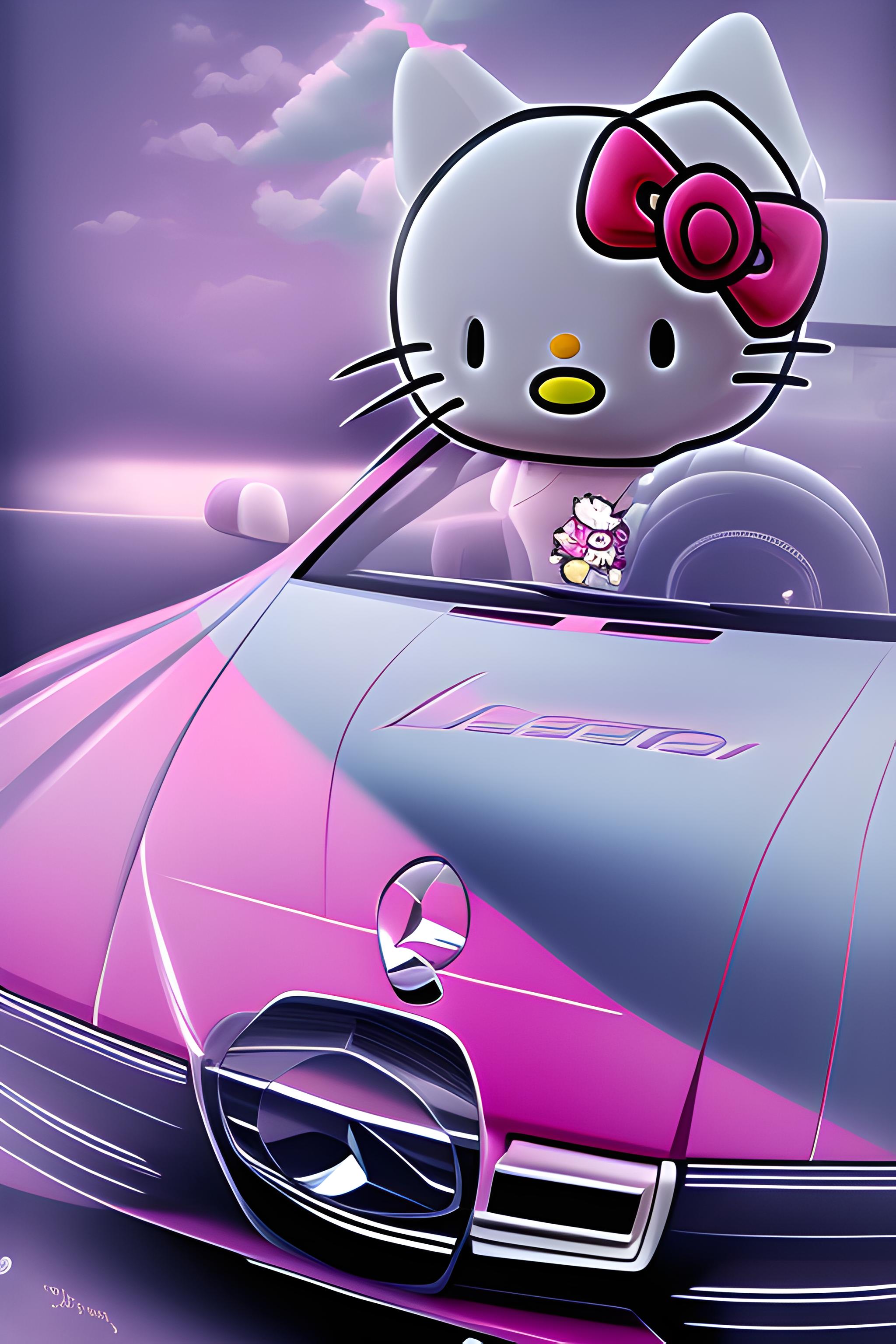 Mercedes e 190 and hello kitty
