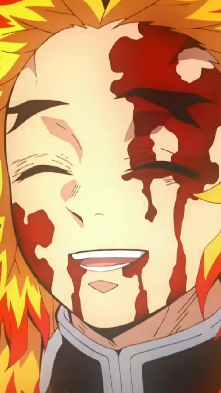 Rengoku Smiling With a Bright Sunrise