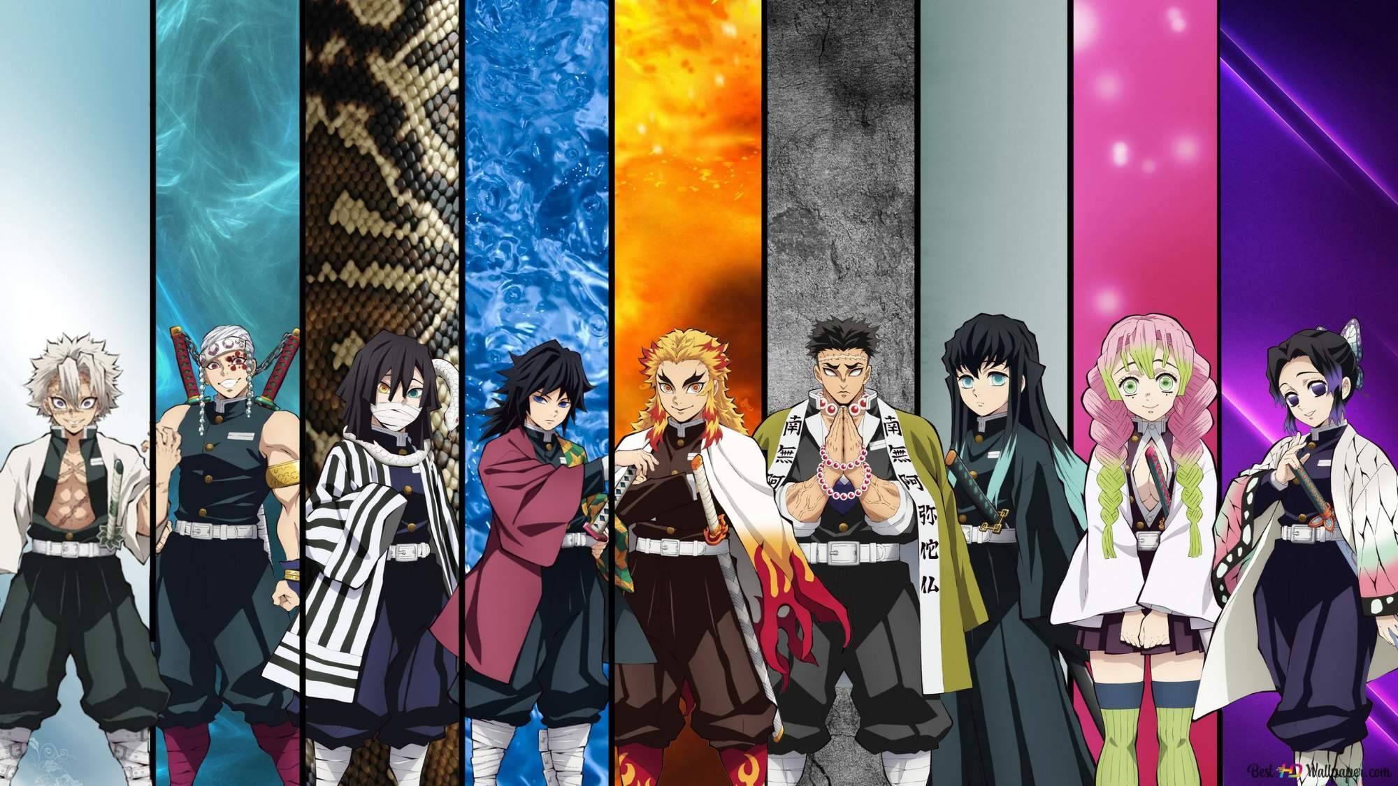 Solve Demon Slayer Hashira Wallpaper