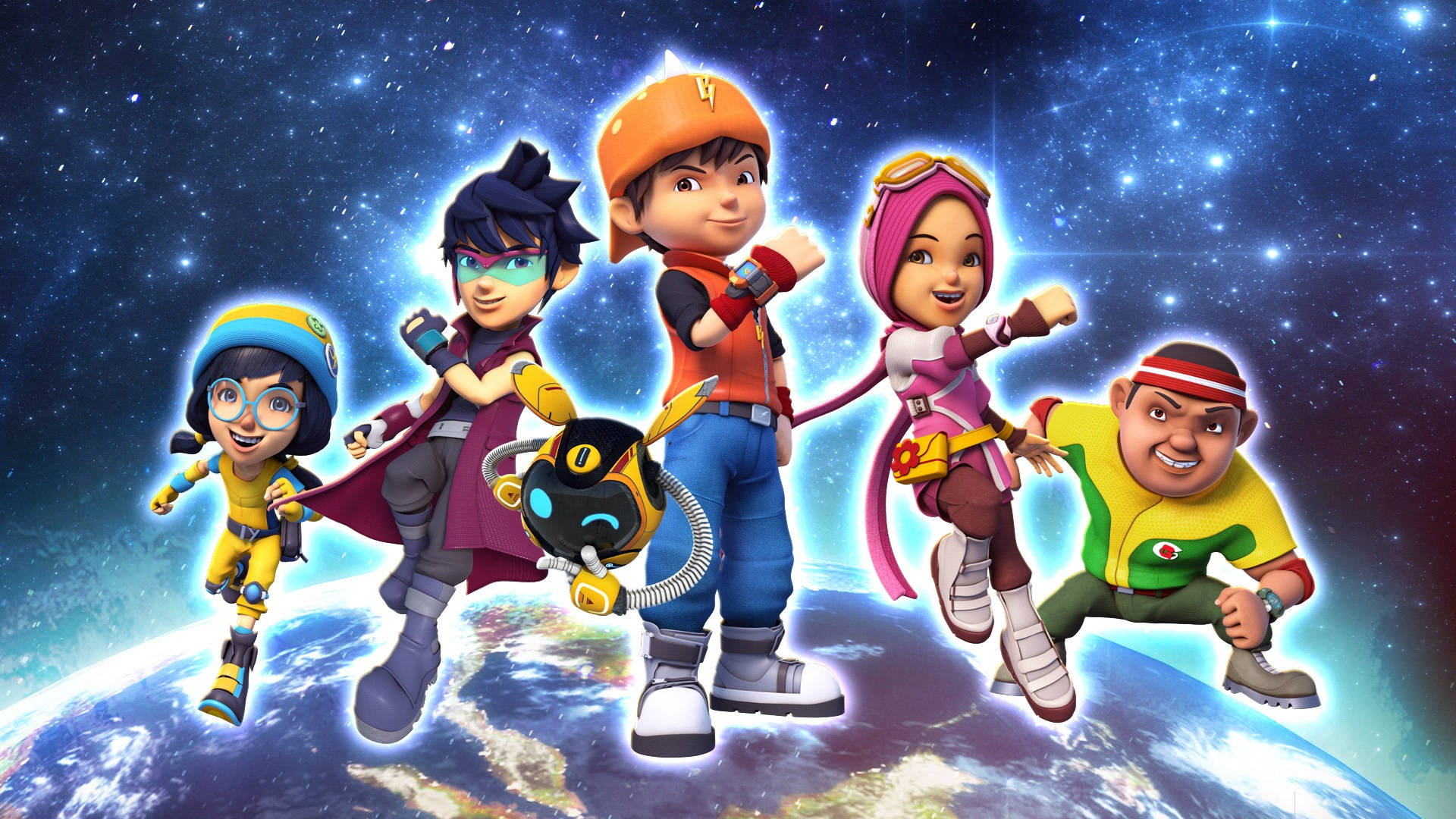 BoBoiBoy With His Gang Wallpaper