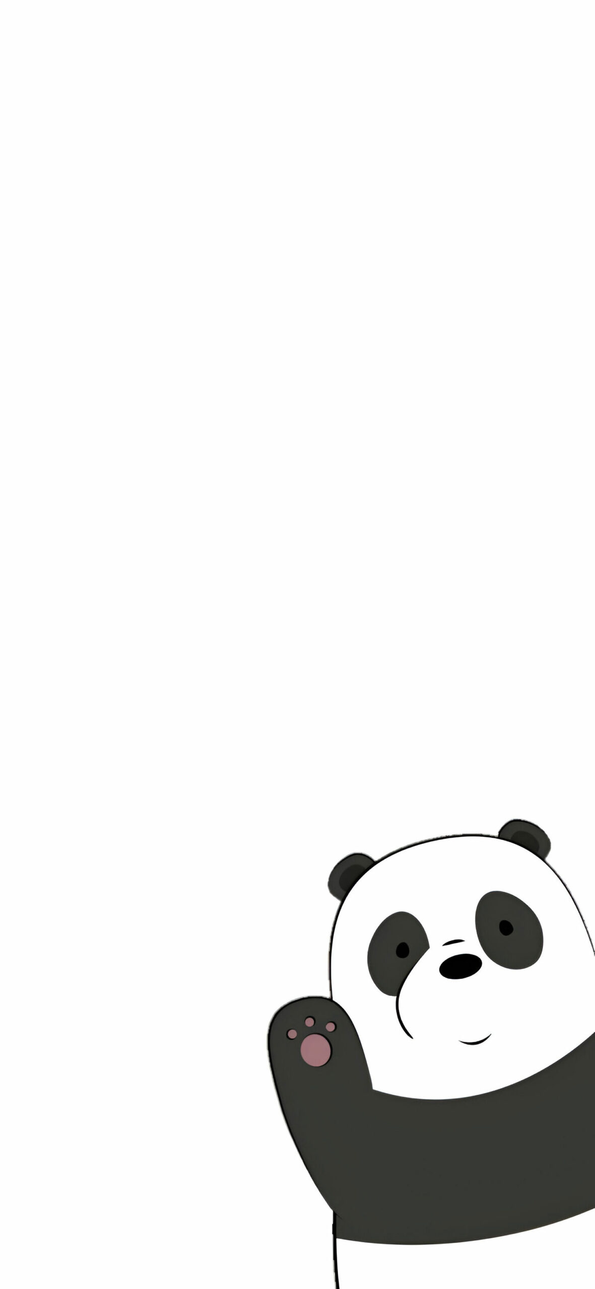 We Bare Bears Panda White Wallpaper