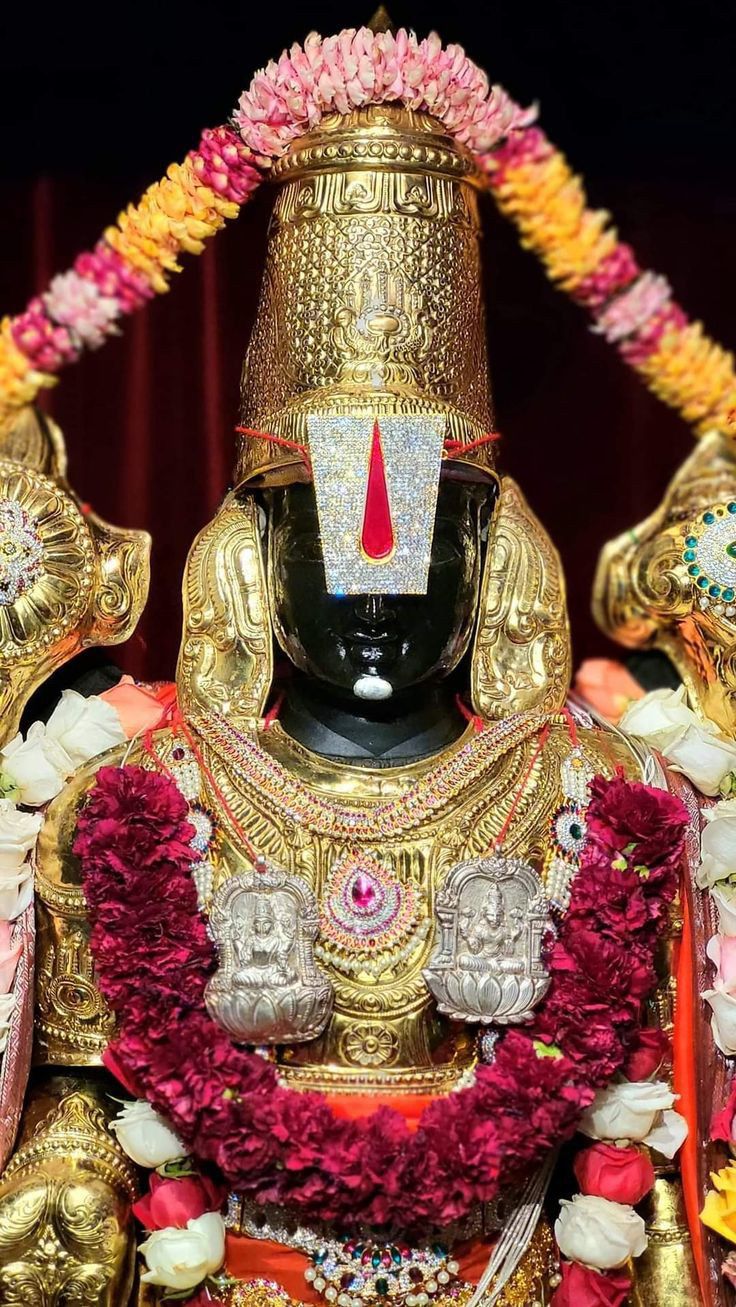 Lord Venkateswara Statue Decorated