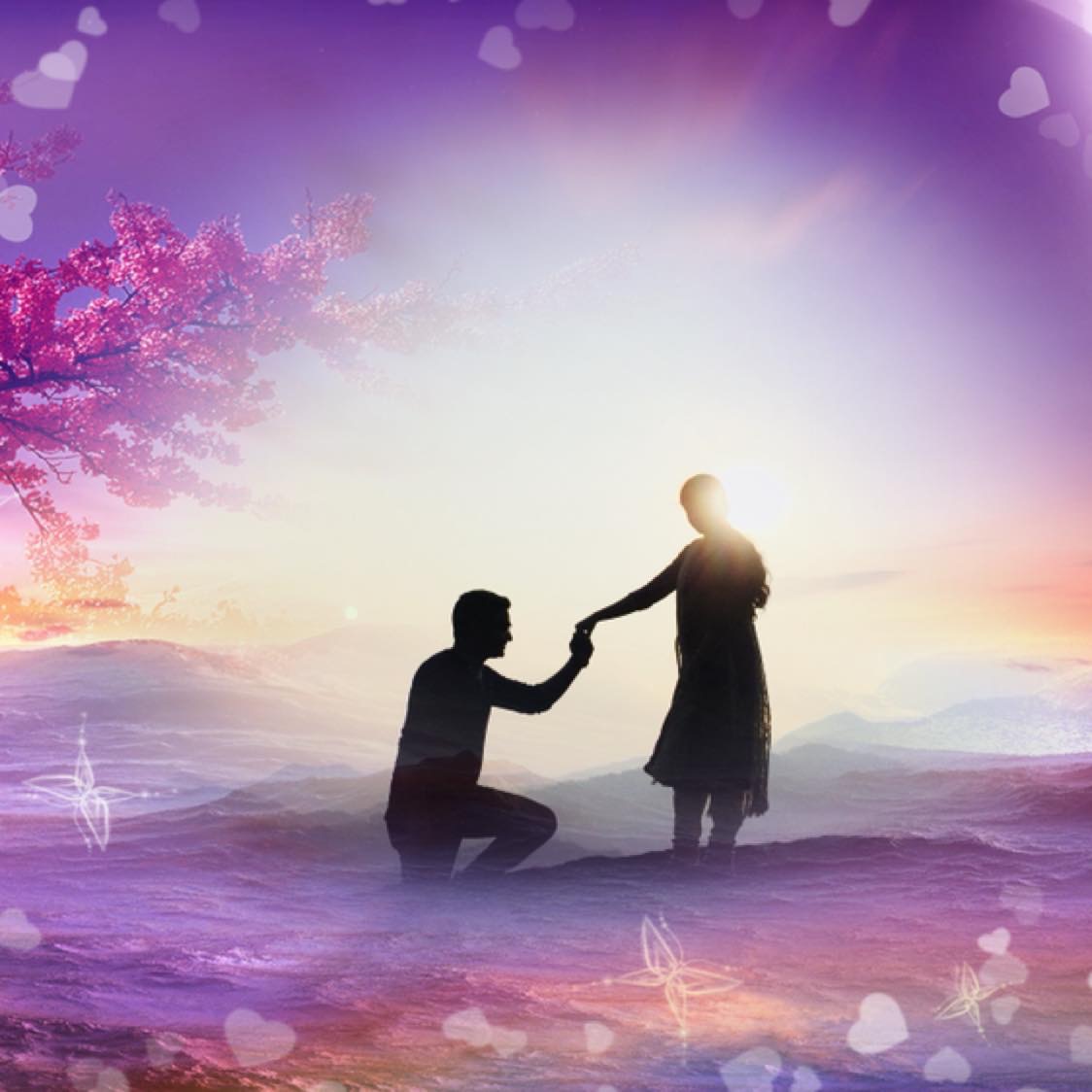 Lovers shadow HD wallpaper