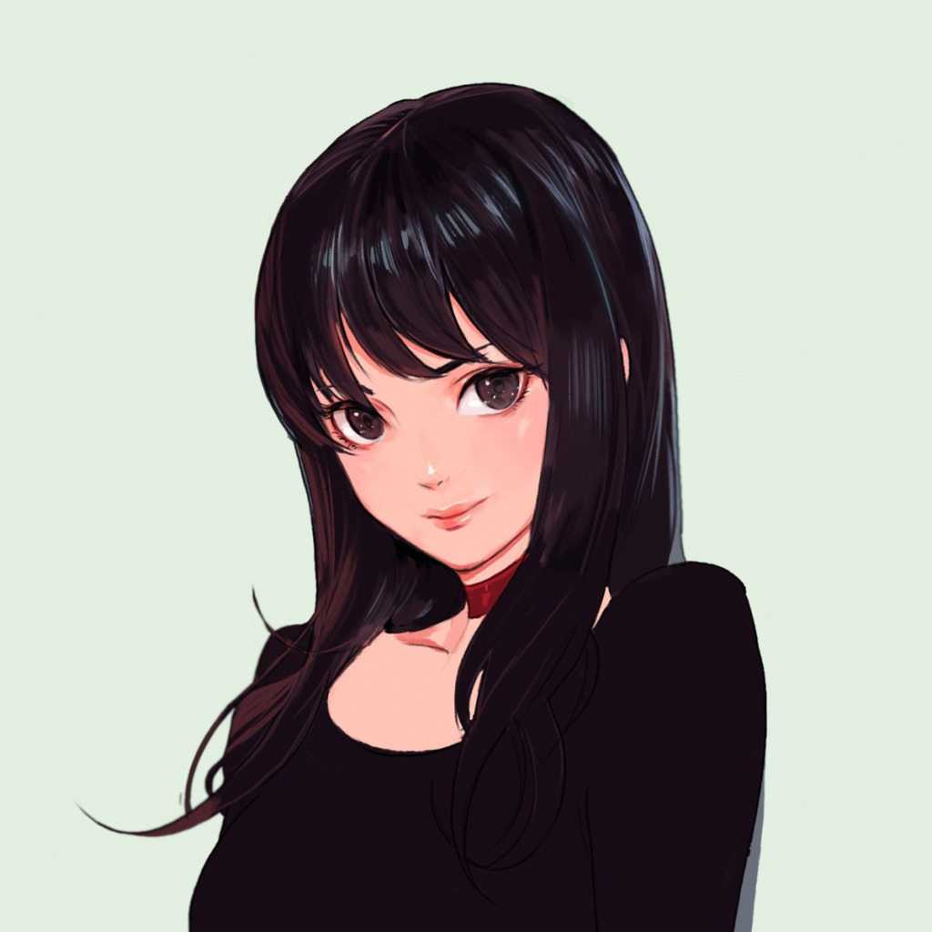 Download wallpaper girl, anime, cute