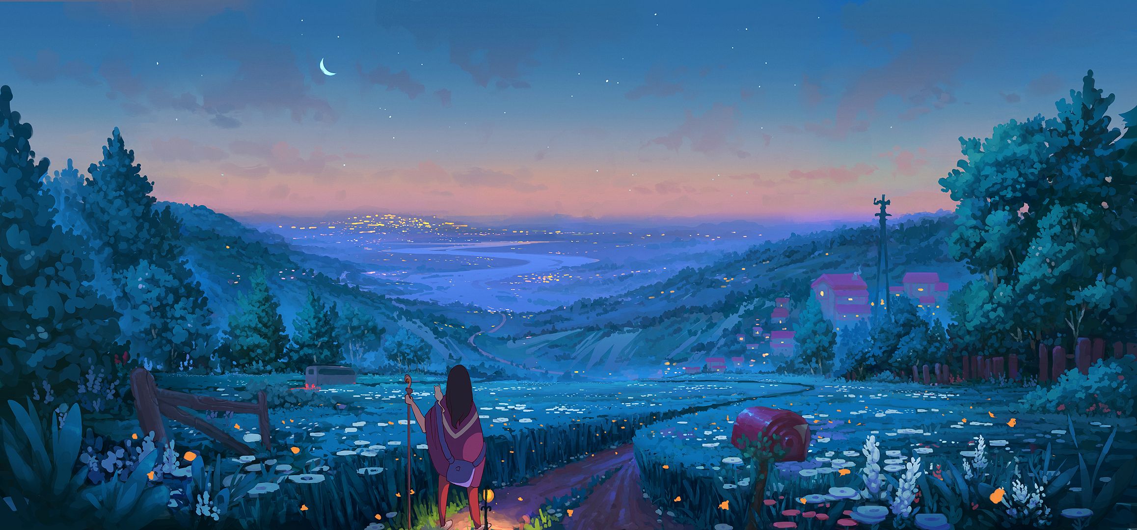 HD desktop wallpaper: Anime, Landscape