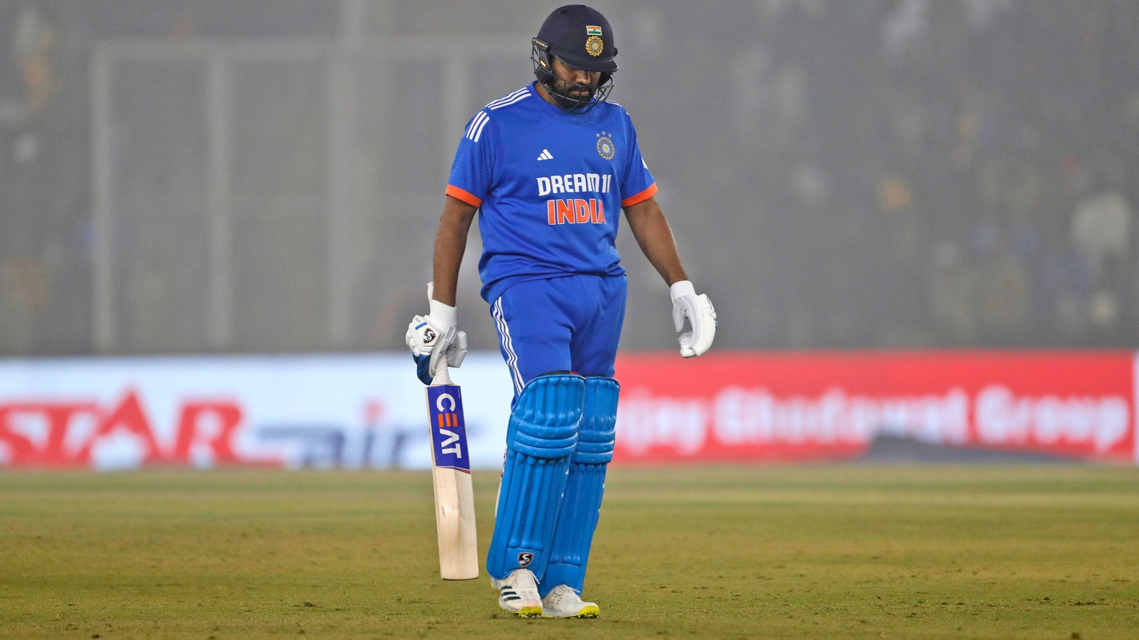 Rohit's hapless T20I return hands IND