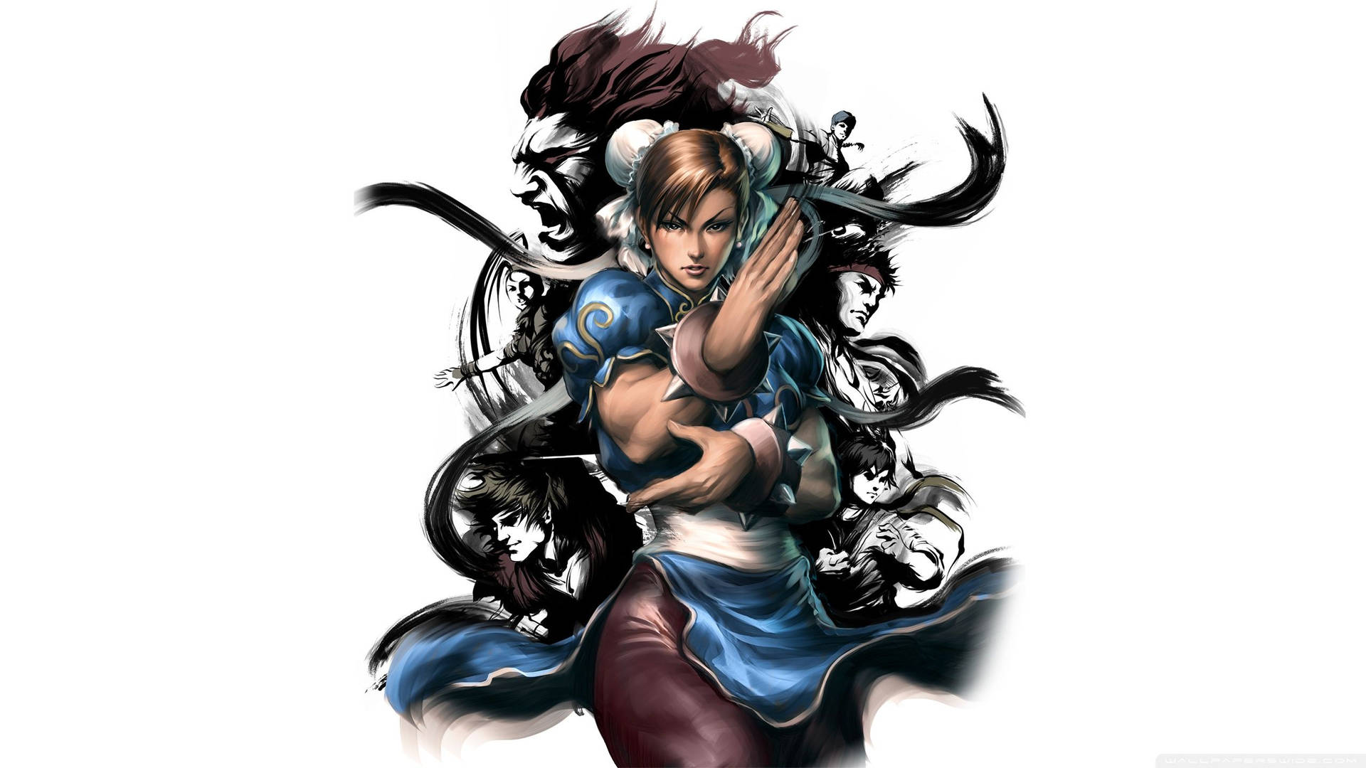 Download Street Fighter Chun Li Minimalist Wallpaper