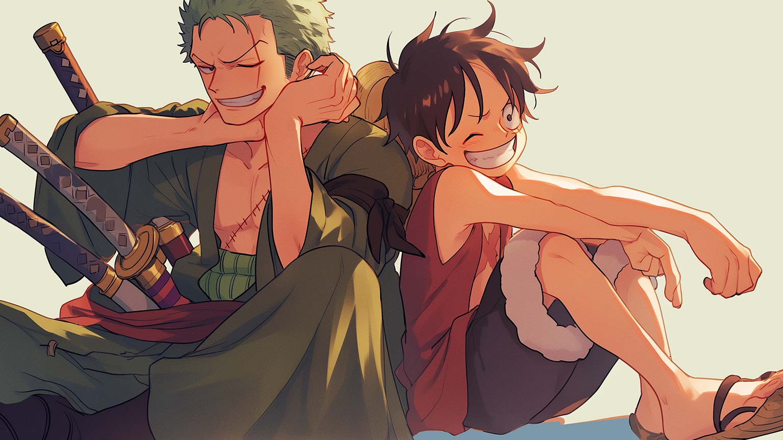 Luffy Zoro One Piece Desktop Wallpaper
