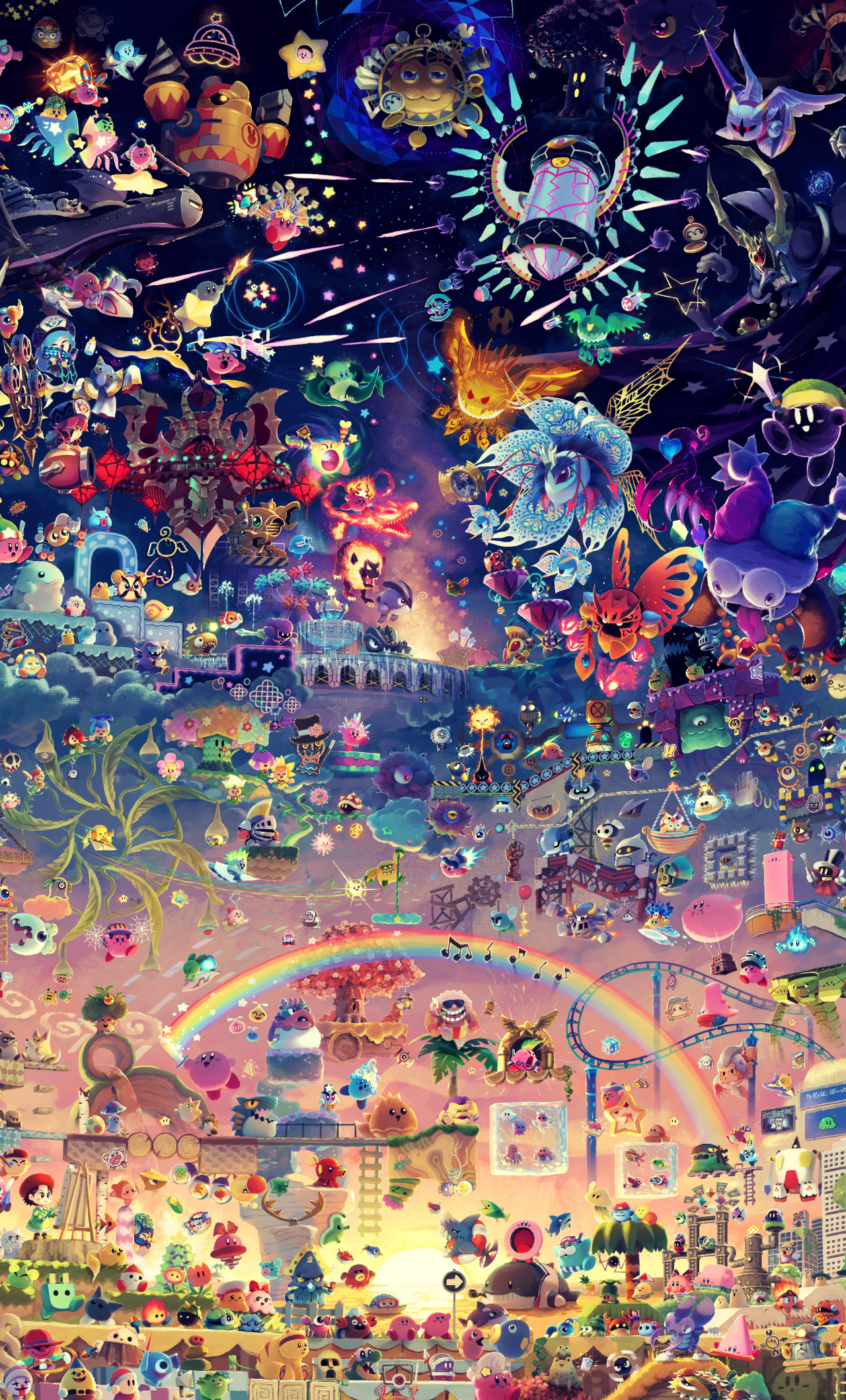 Download wallpaper 1280x2120 kirby