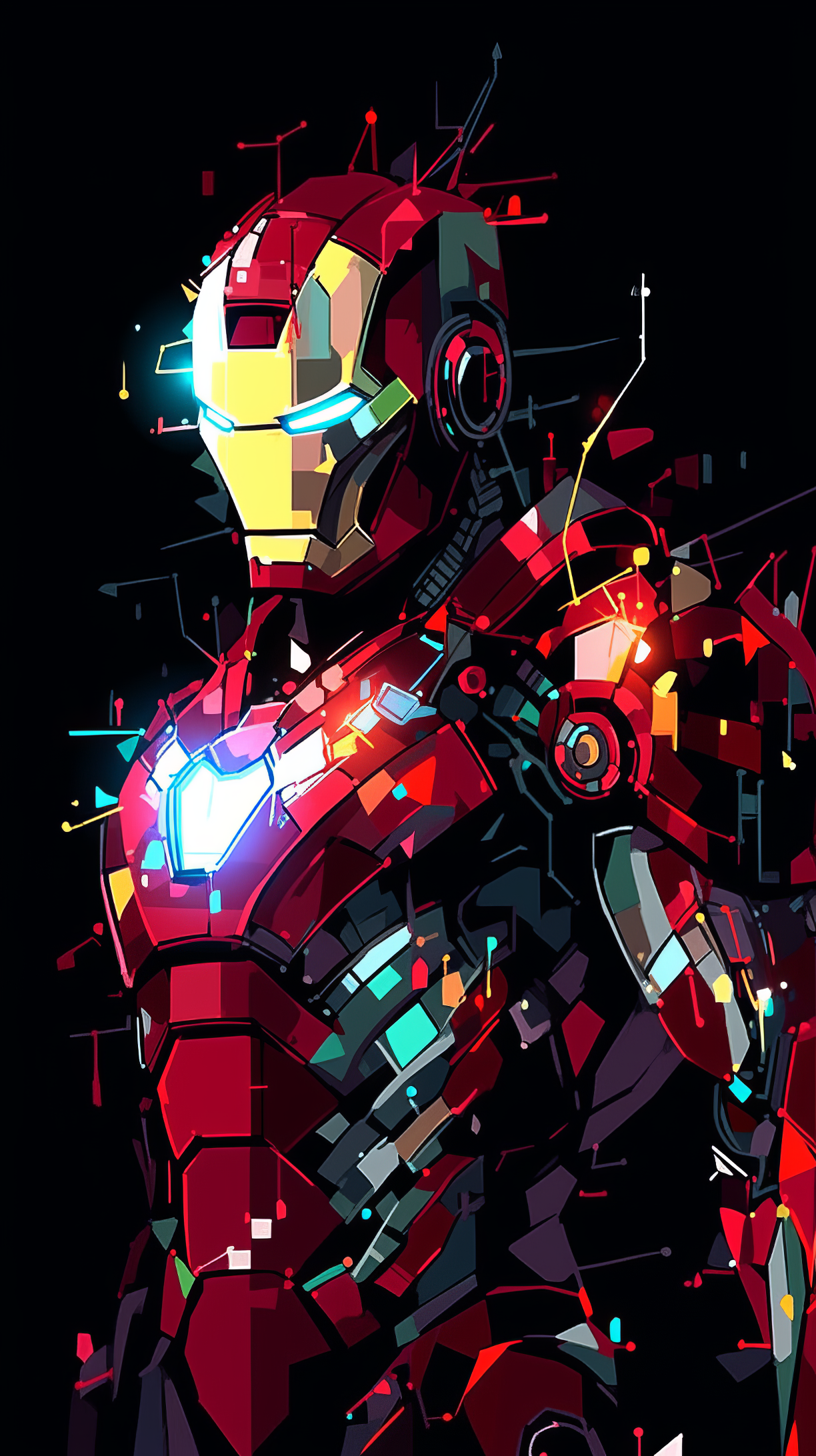 Iron Man Digital Artwork Mobile