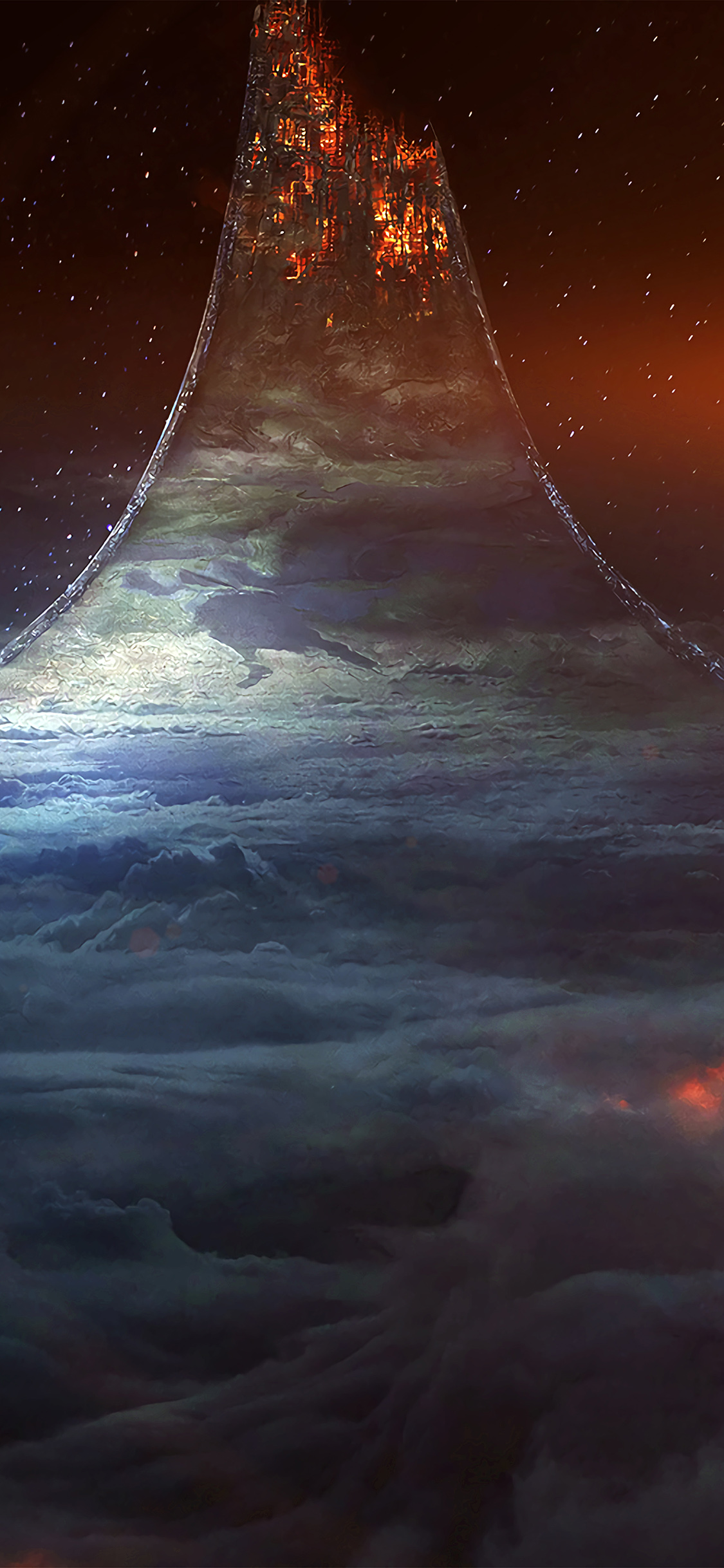 Dark Blue Illustration Art Flare Wallpaper