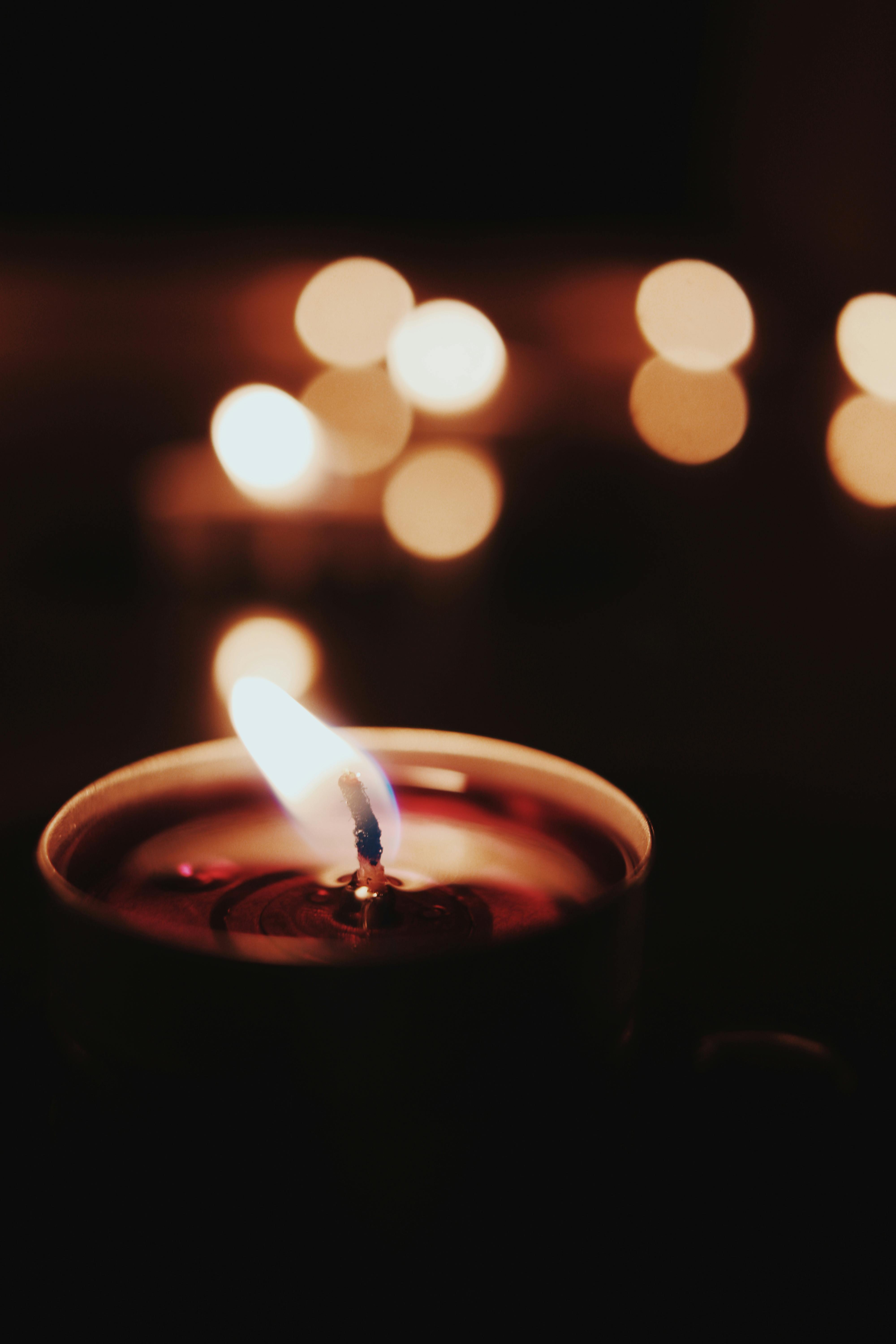 Close Up Photo Of Lighted Candle · Free