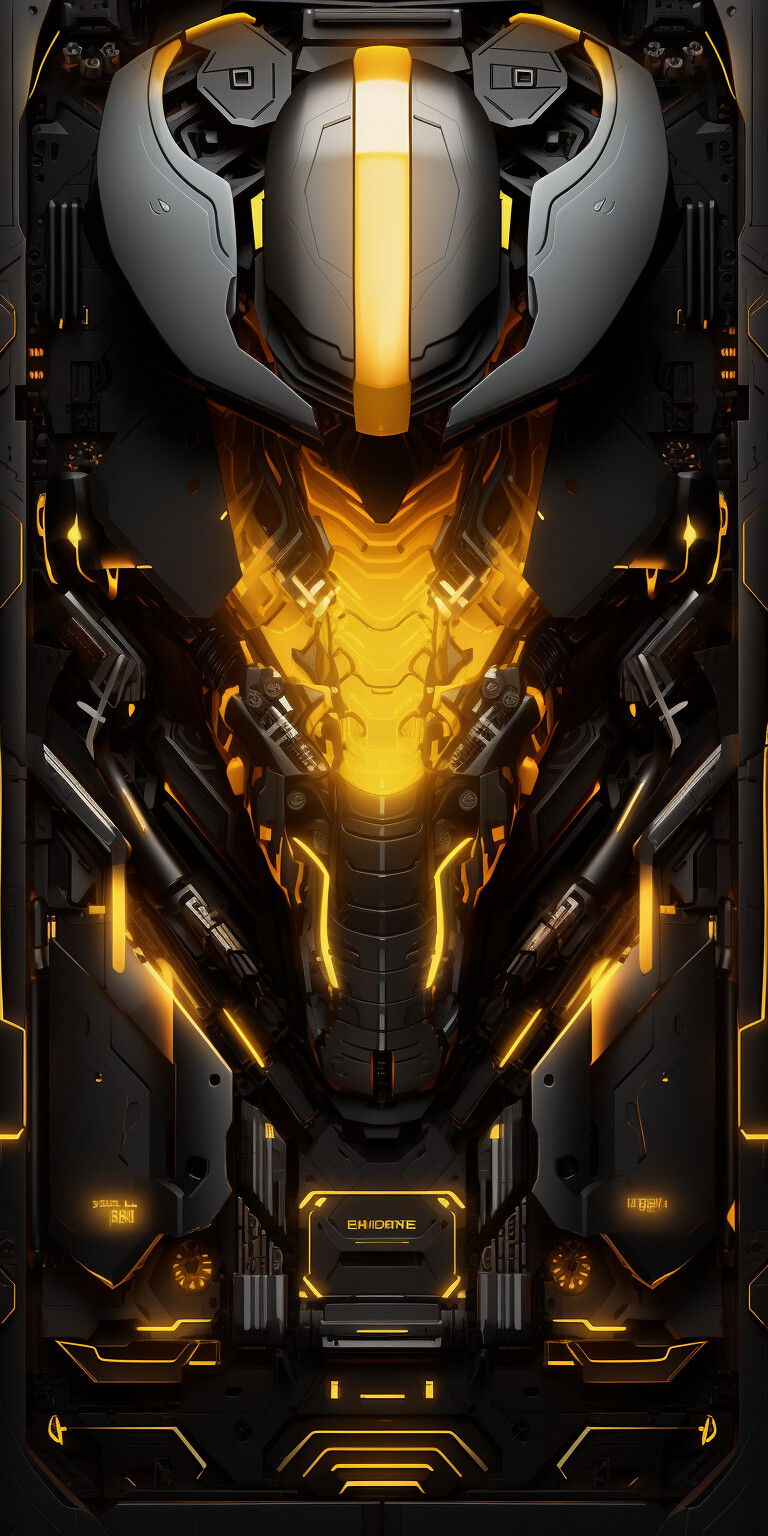 Yellow black android phone wallpaper