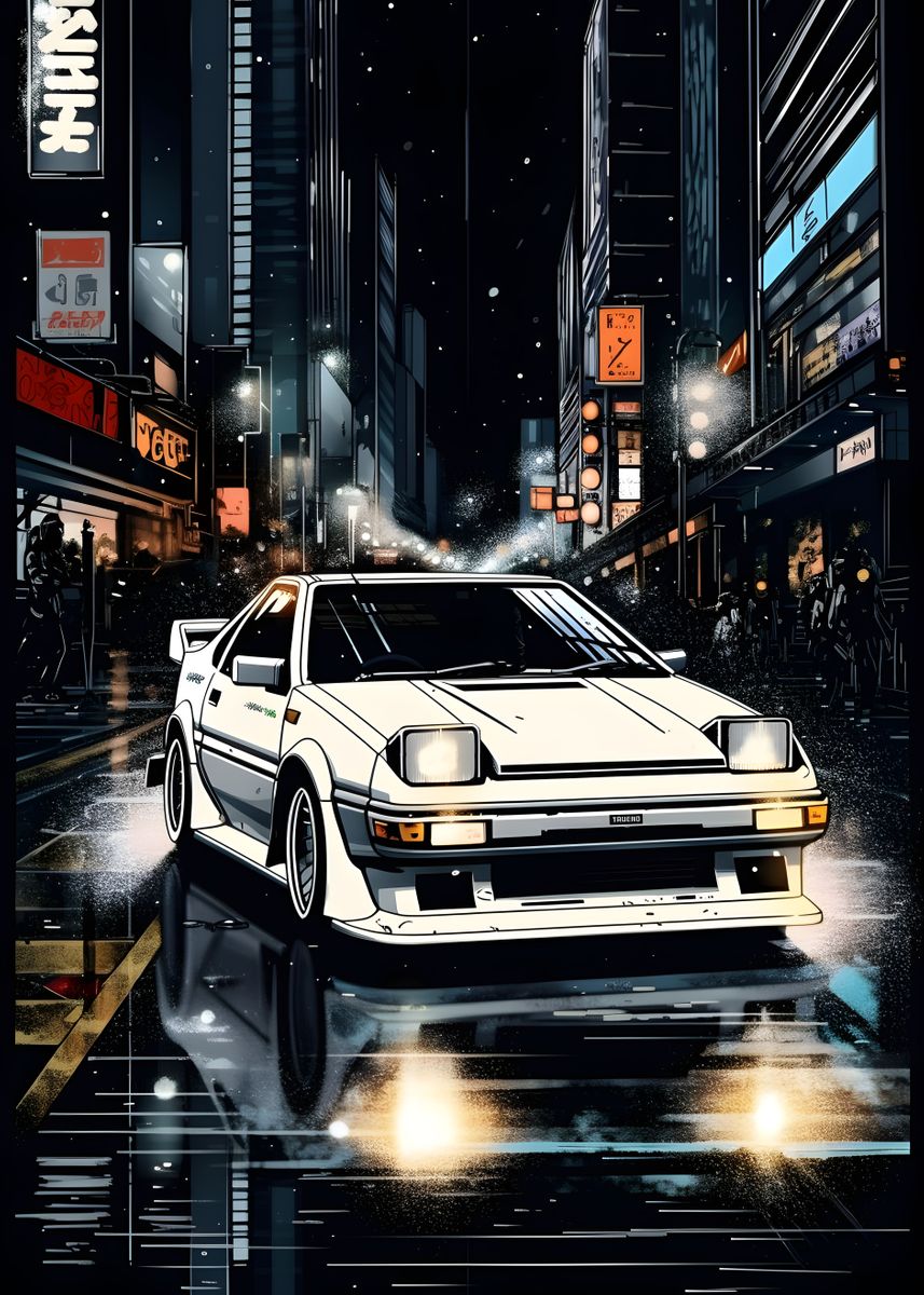 Toyota Trueno AE86 Tokyo' Poster