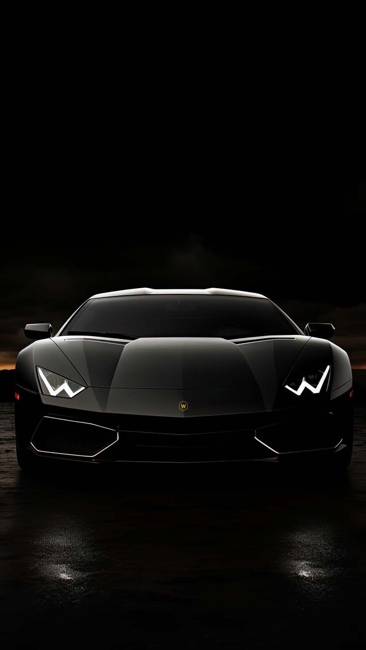 Black Lambo iPhone Wallpaper
