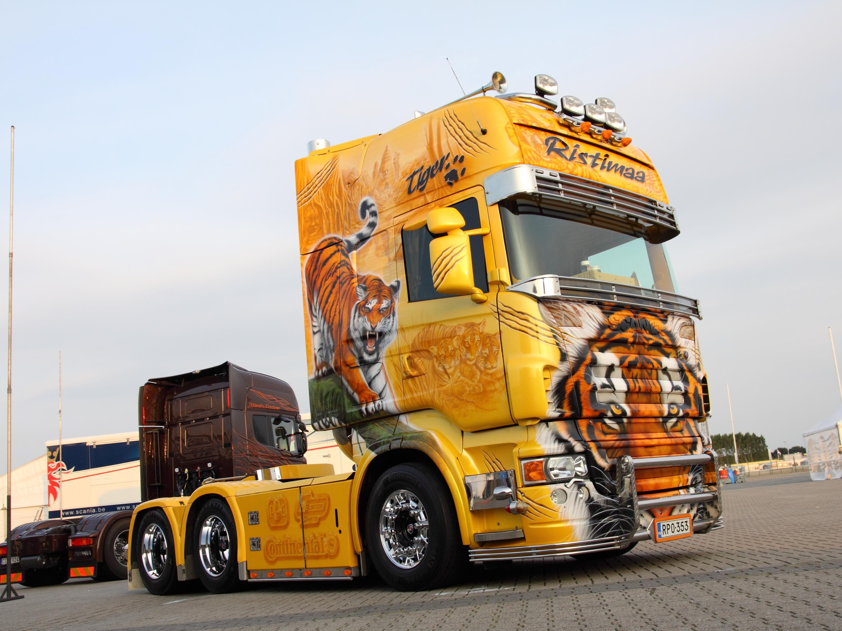 Yellow, Tuning, Truck, Scania, Scania R