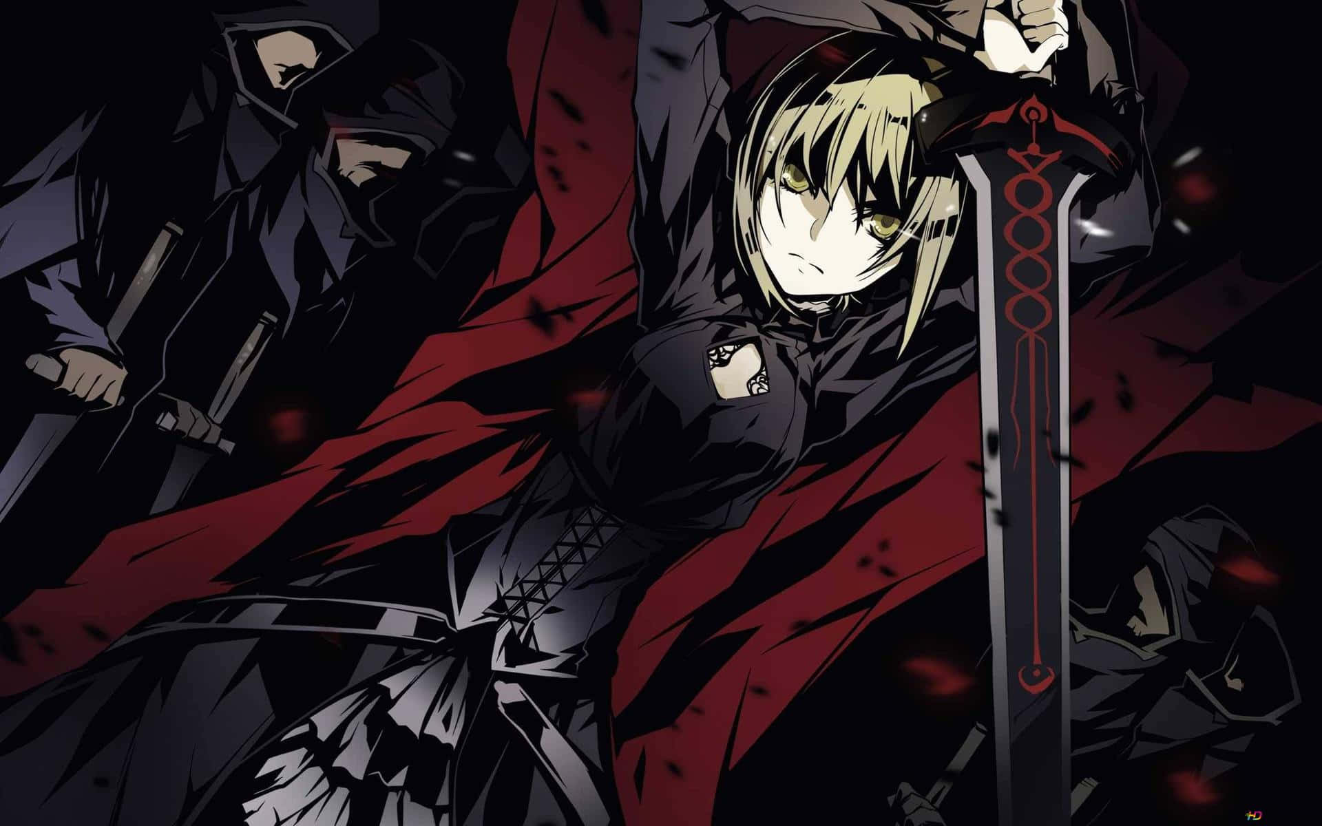 Black Anime Aesthetic PC Wallpaper