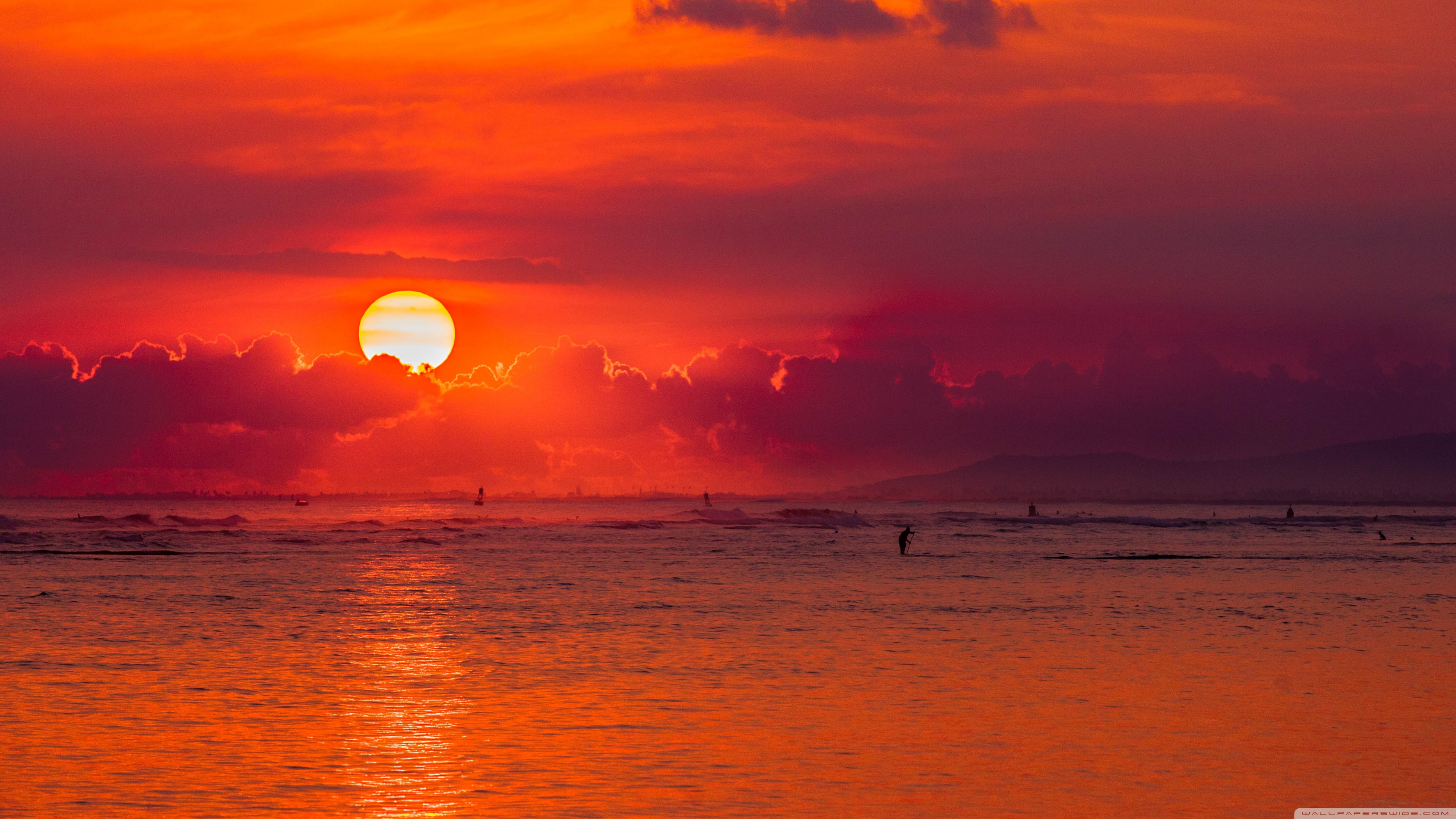 Oahu Hawaii Sunset Ultra HD Desktop