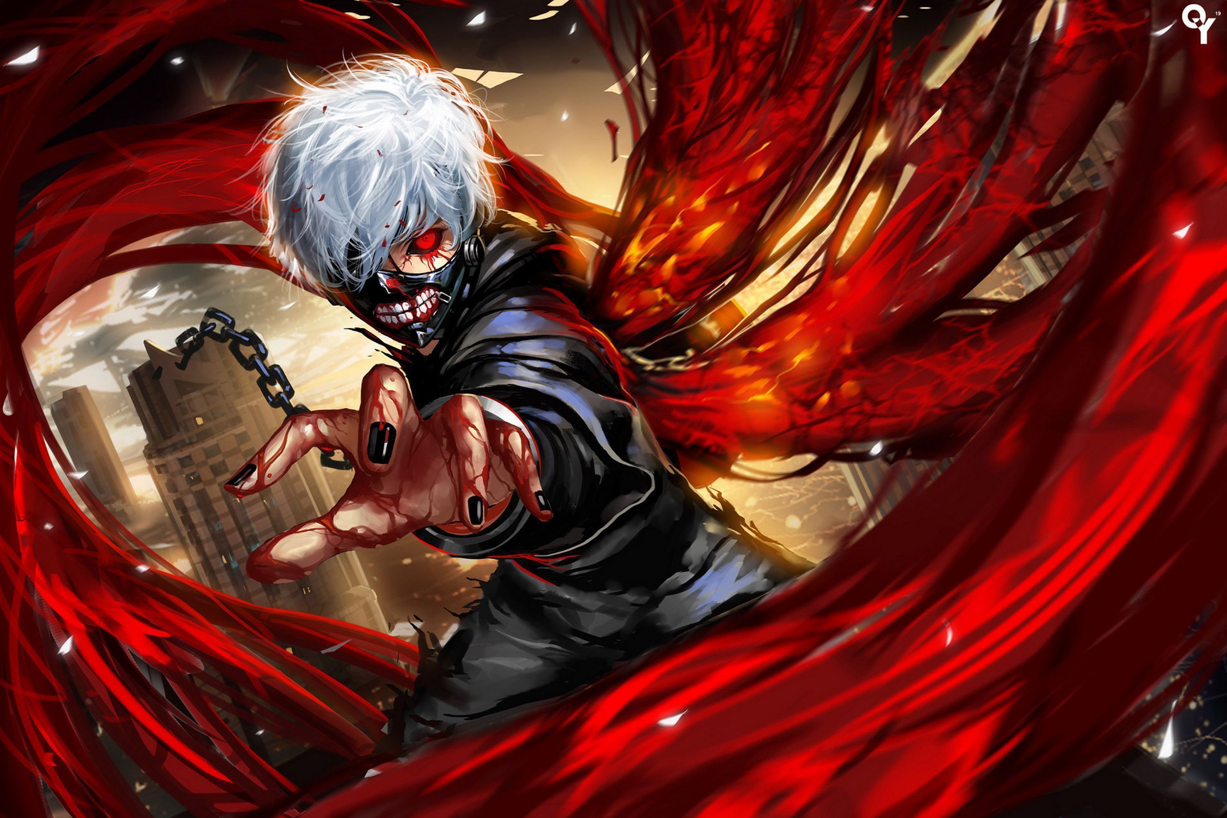 Dark Red Anime Wallpaper