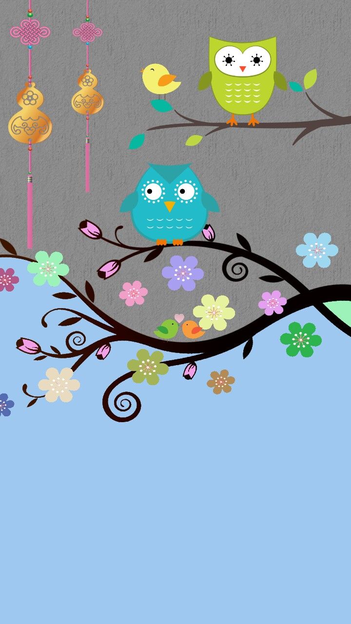 Cute owls wallpaper, Owl wallpaper