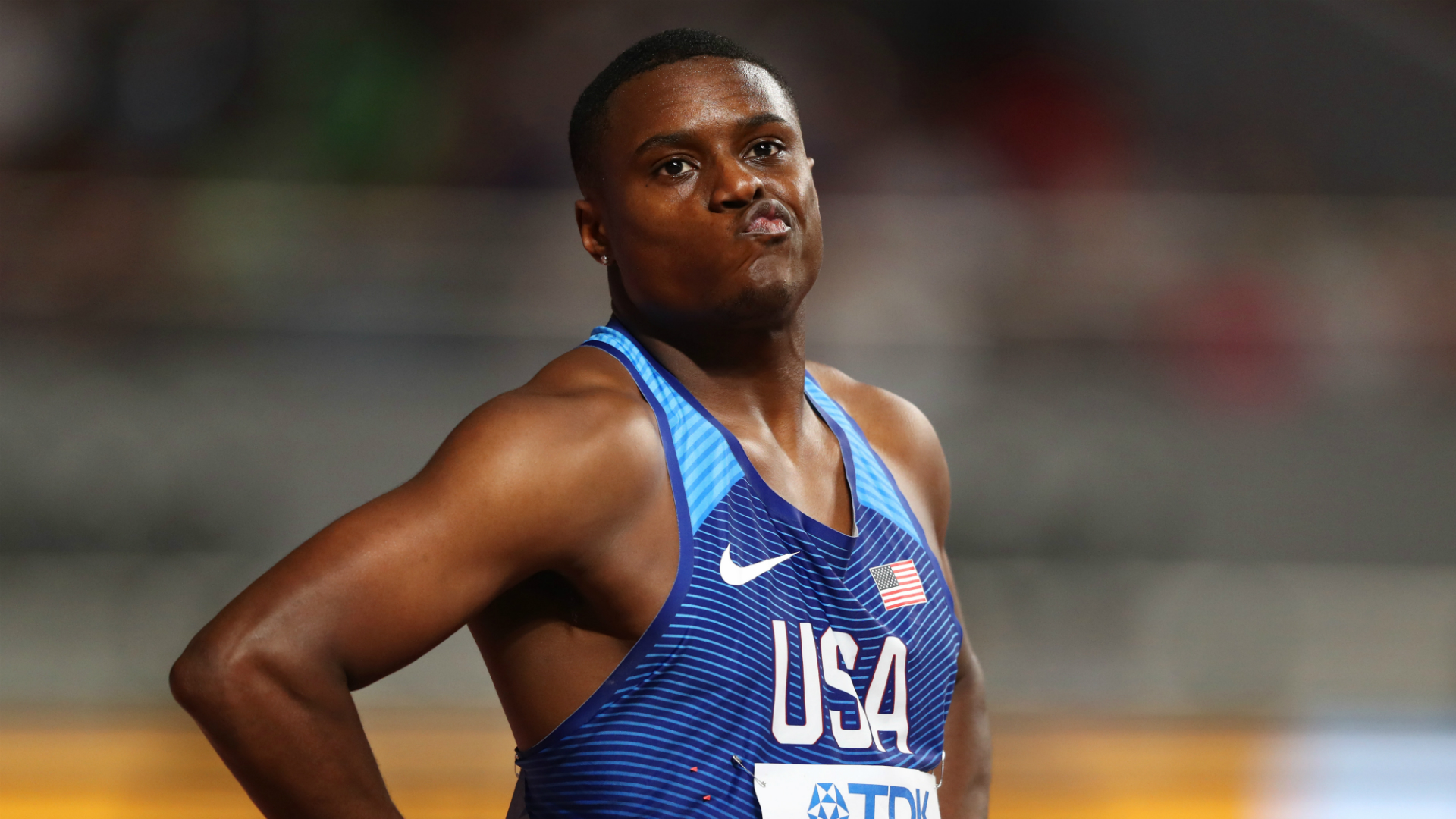 World 100m champion Christian Coleman