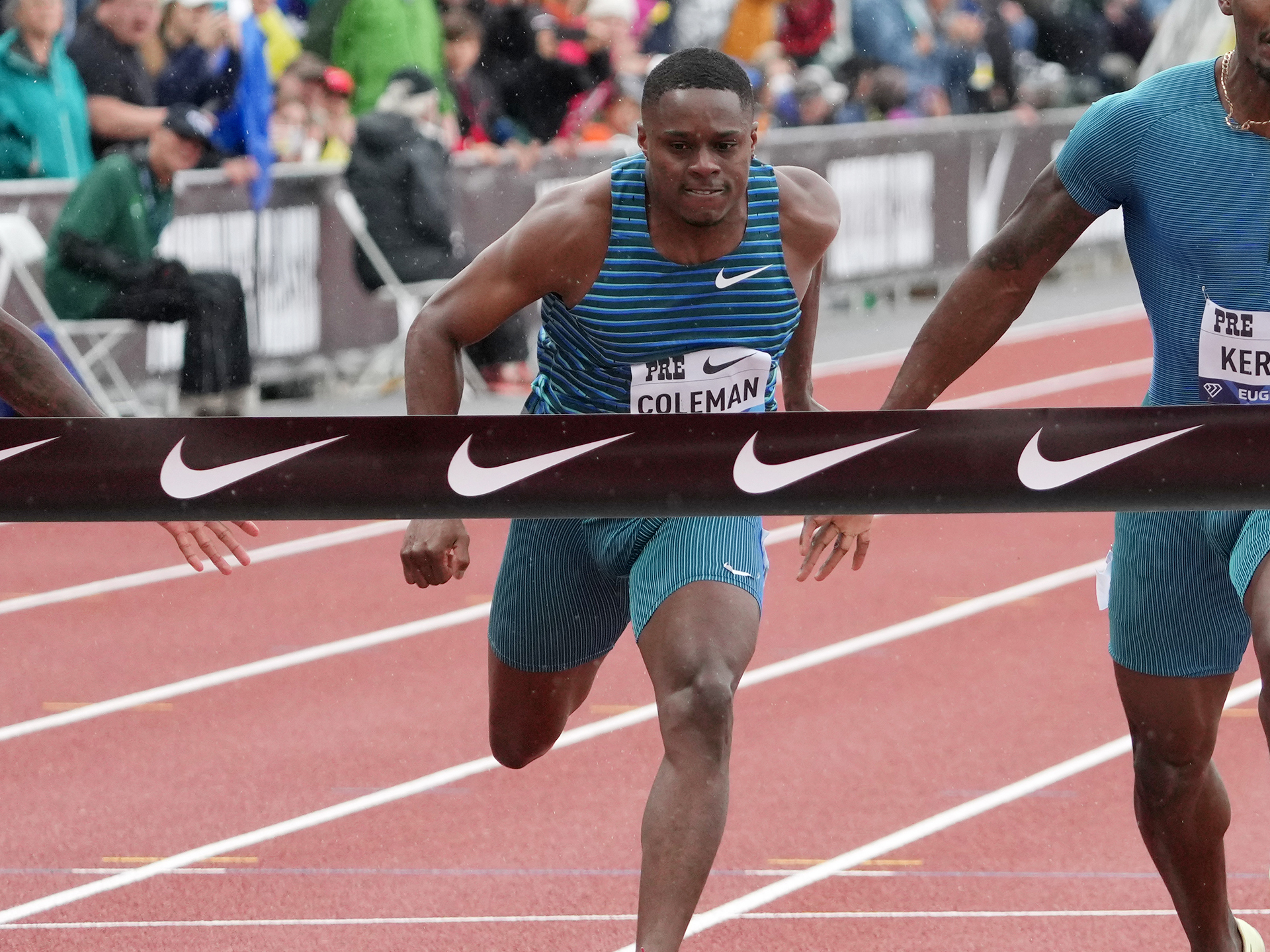 Defending 100m World Champion Christian