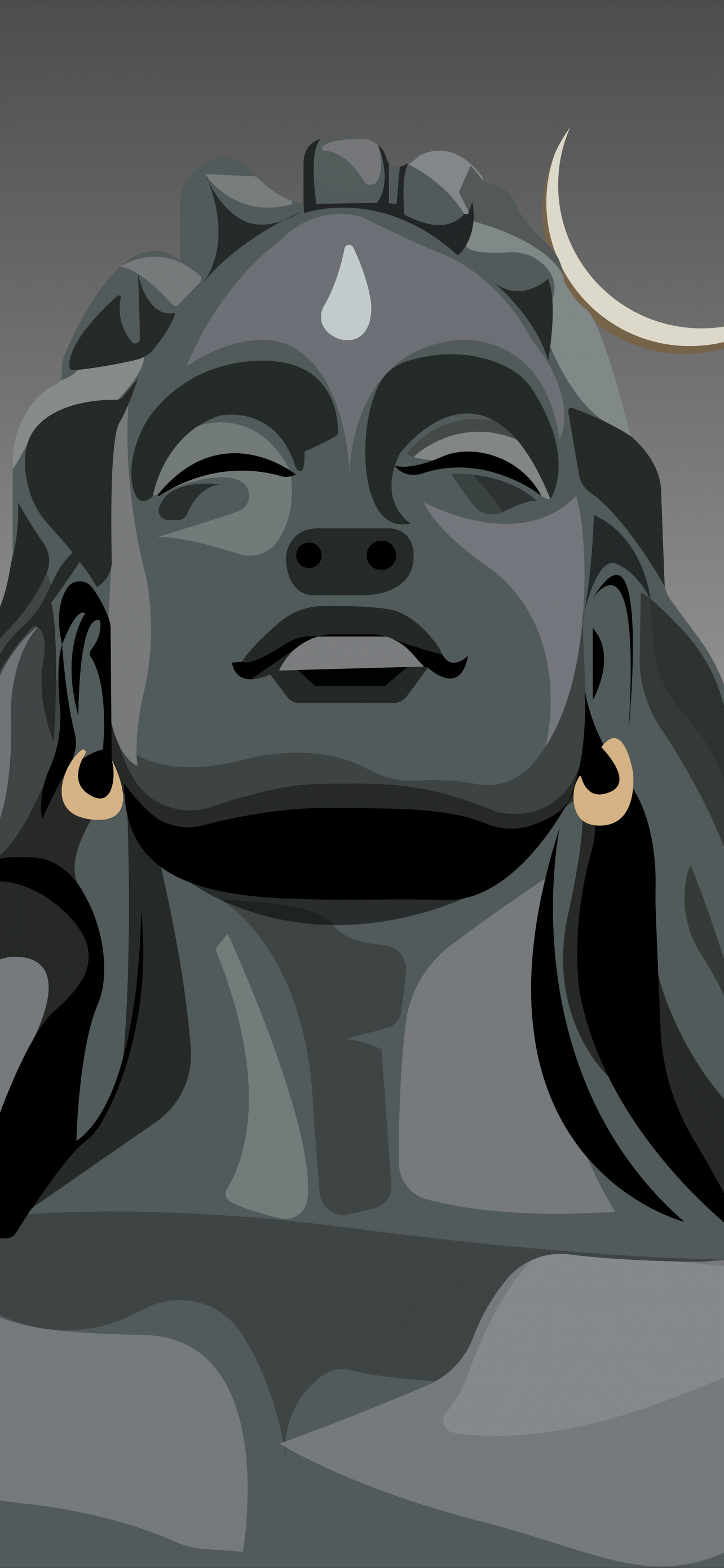 Adiyogi Wallpaper 4K, Minimalist, Lord