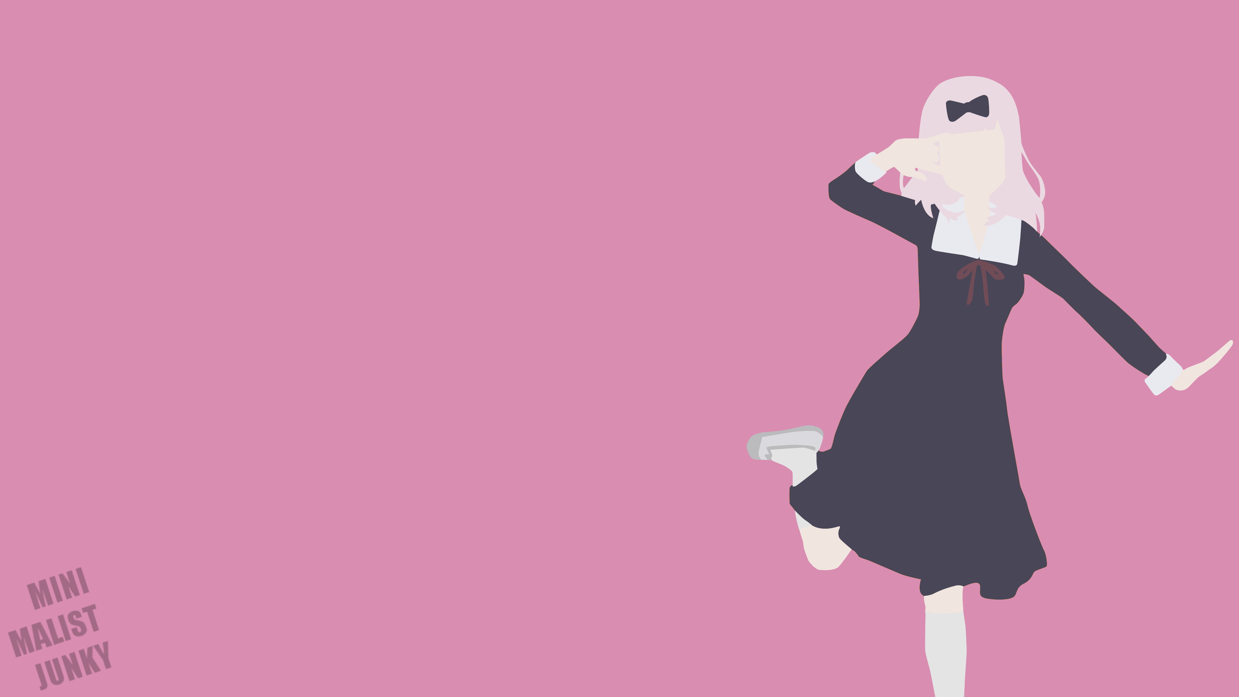Chika Fujiwara Minimalist 4K Wallpaper